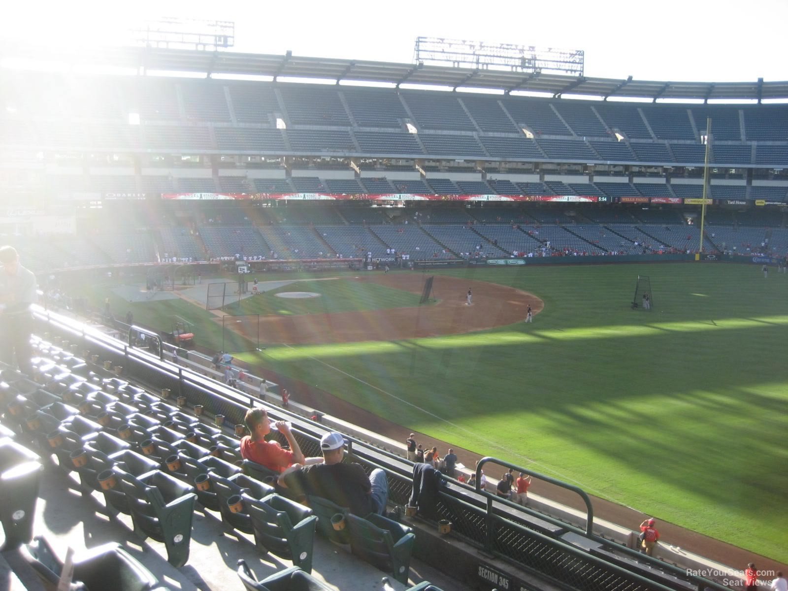 section 346, row f seat view  - angel stadium