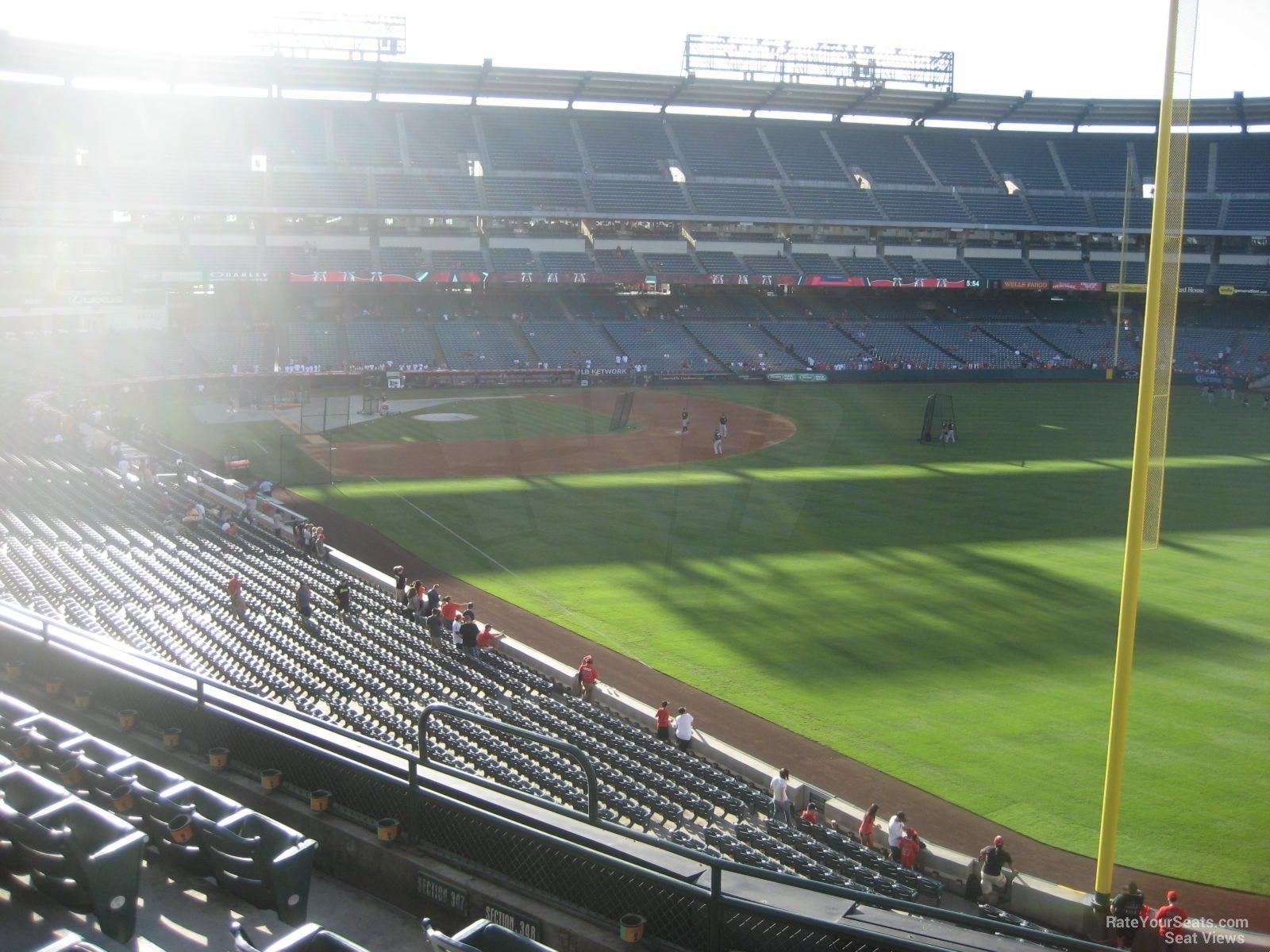 section 348, row f seat view  - angel stadium