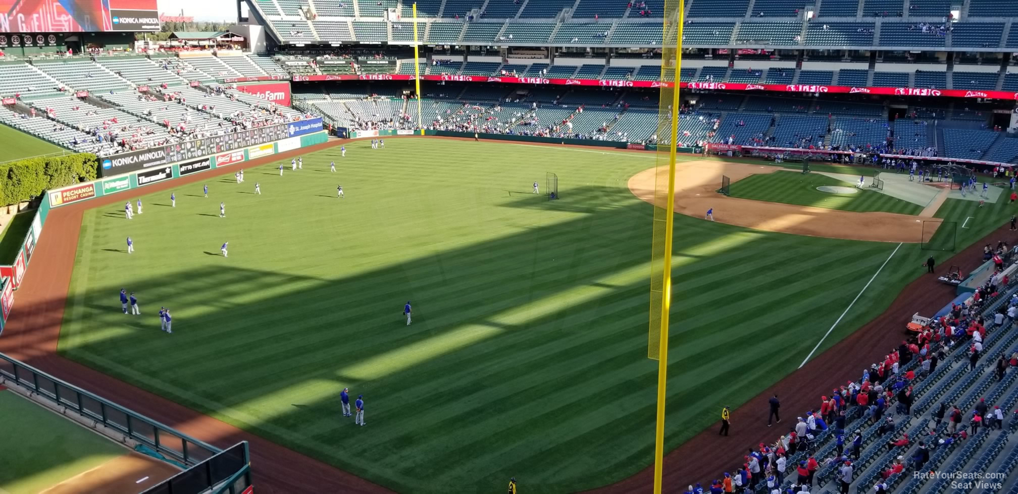 section 403, row e seat view  - angel stadium
