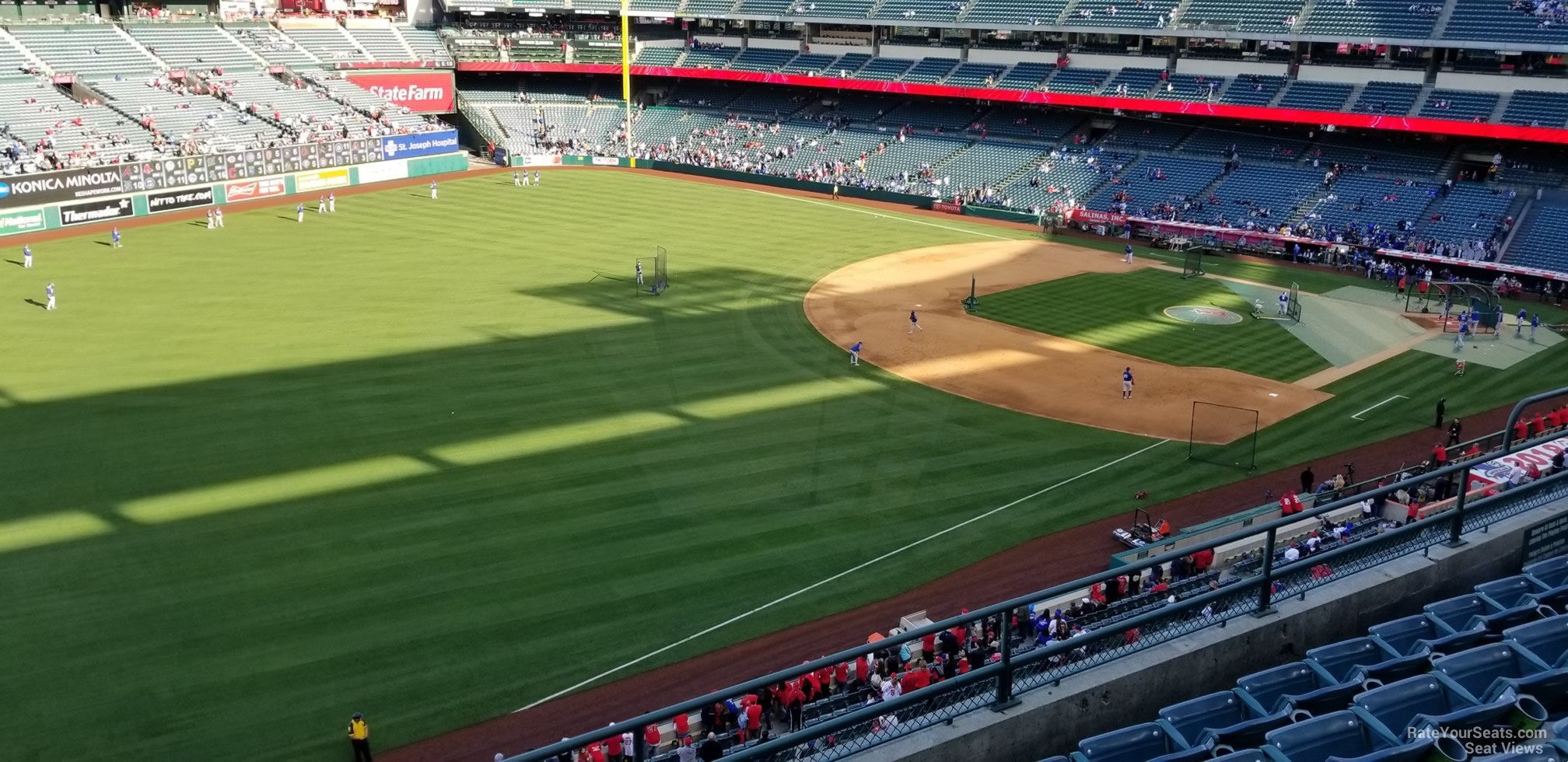 section 407, row e seat view  - angel stadium