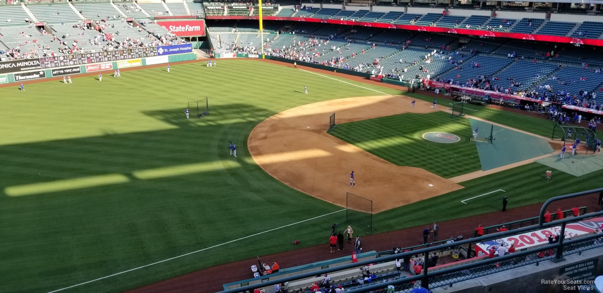 section 409, row e seat view  - angel stadium
