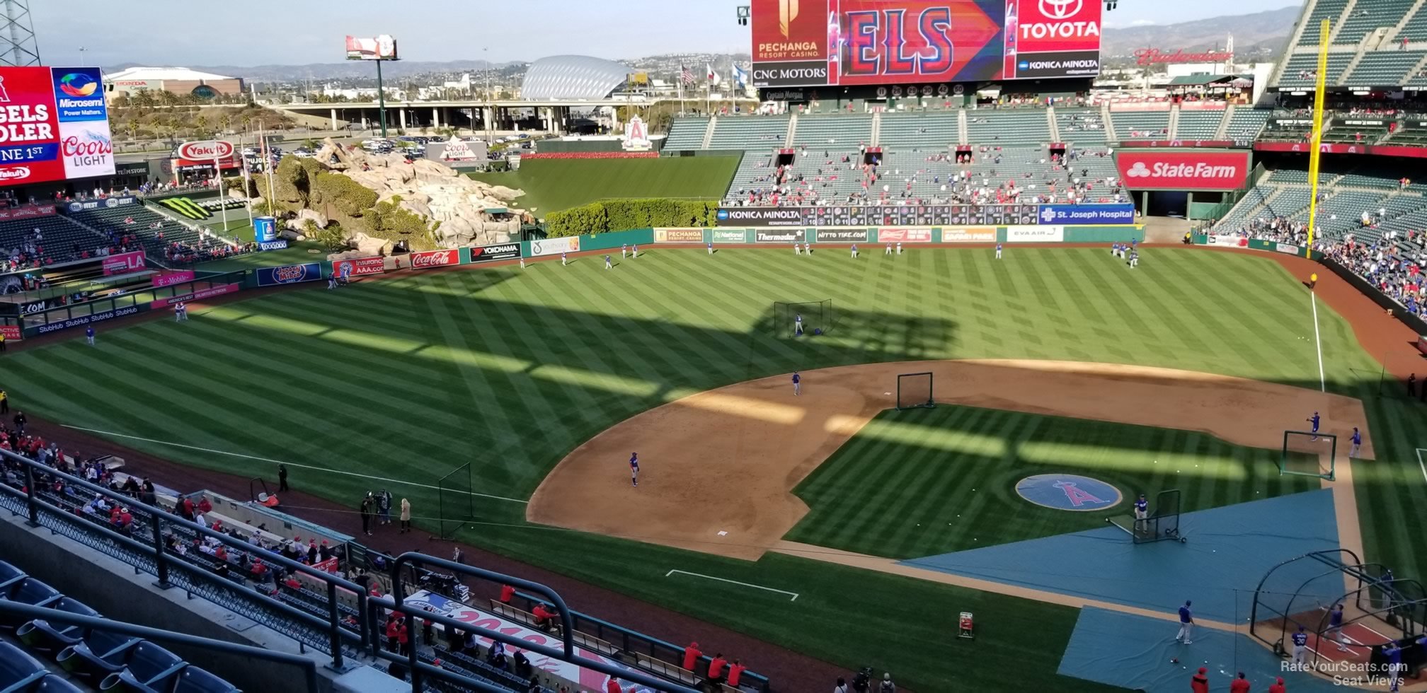 section 414, row e seat view  - angel stadium