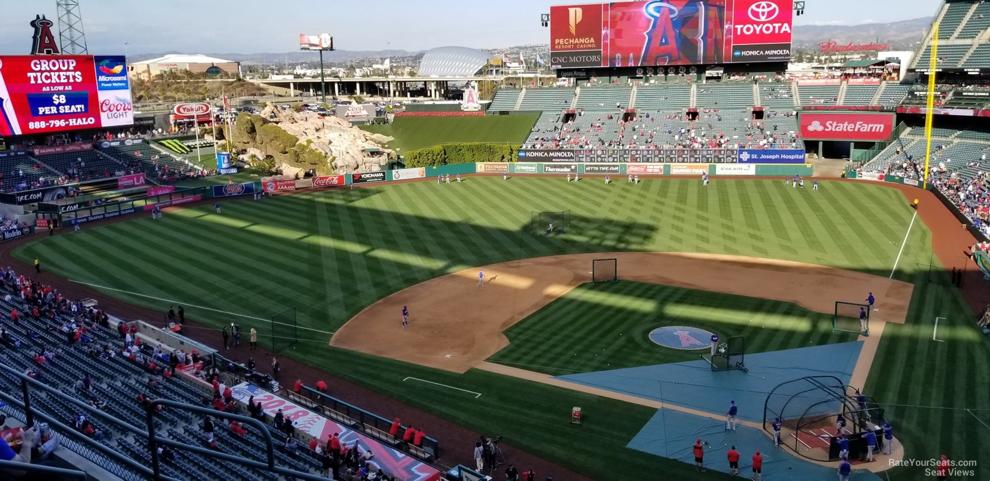 section 415, row e seat view  - angel stadium