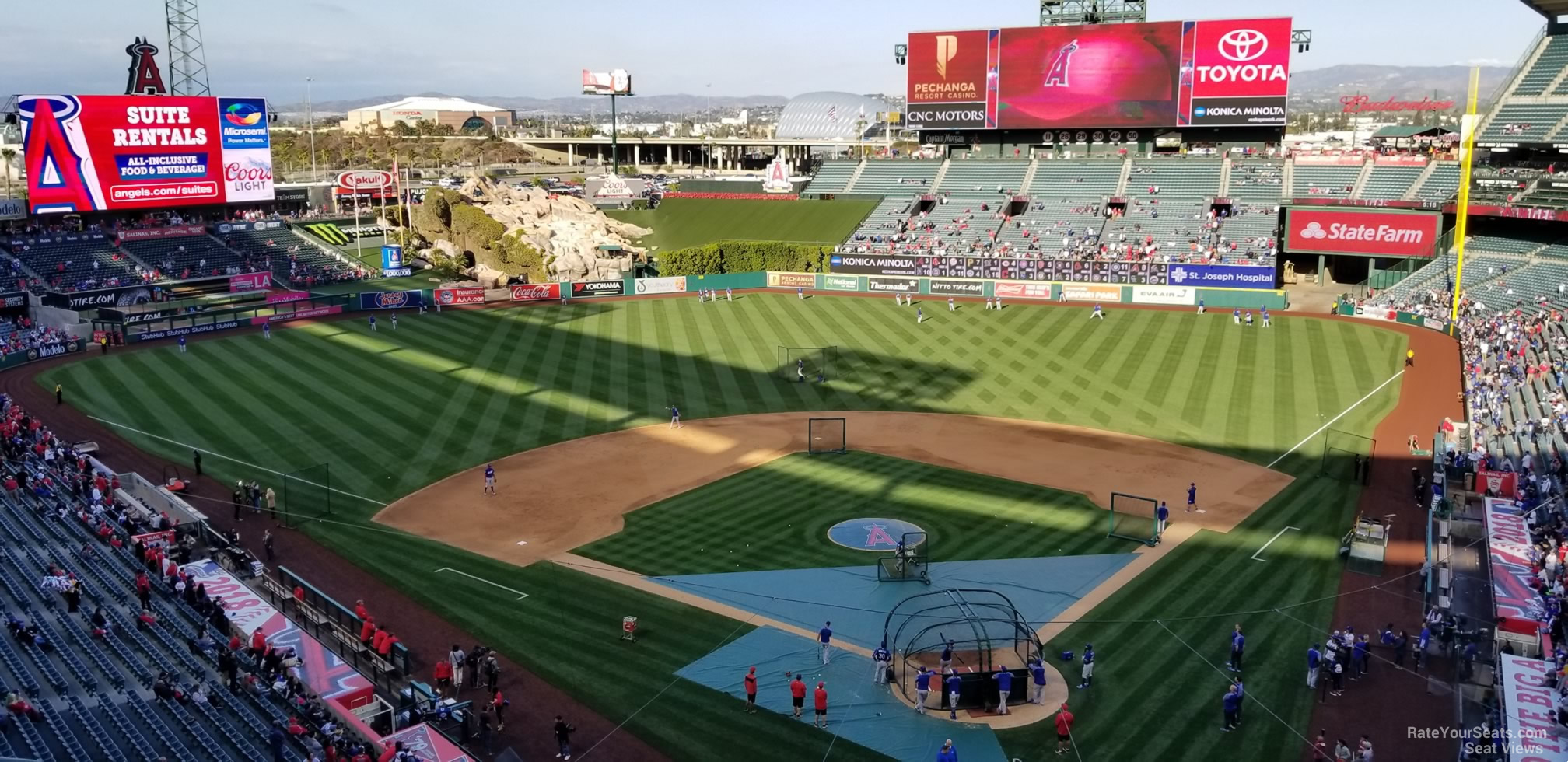 section 417, row e seat view  - angel stadium