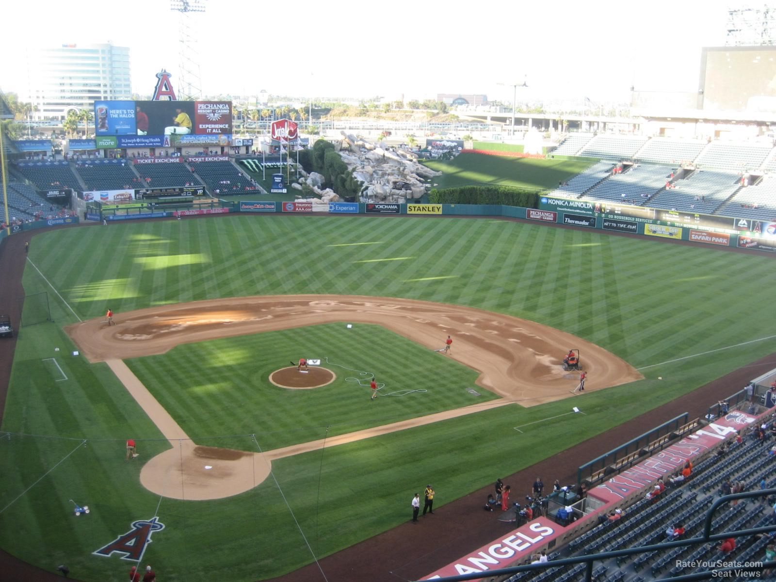 section 421, row f seat view  - angel stadium
