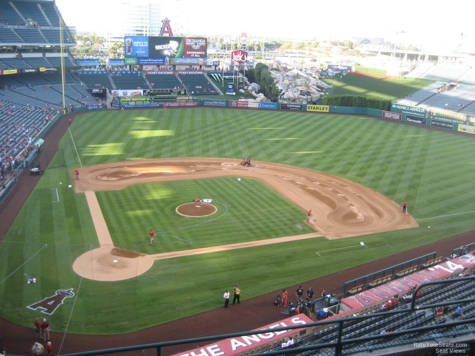 section 422, row f seat view  - angel stadium