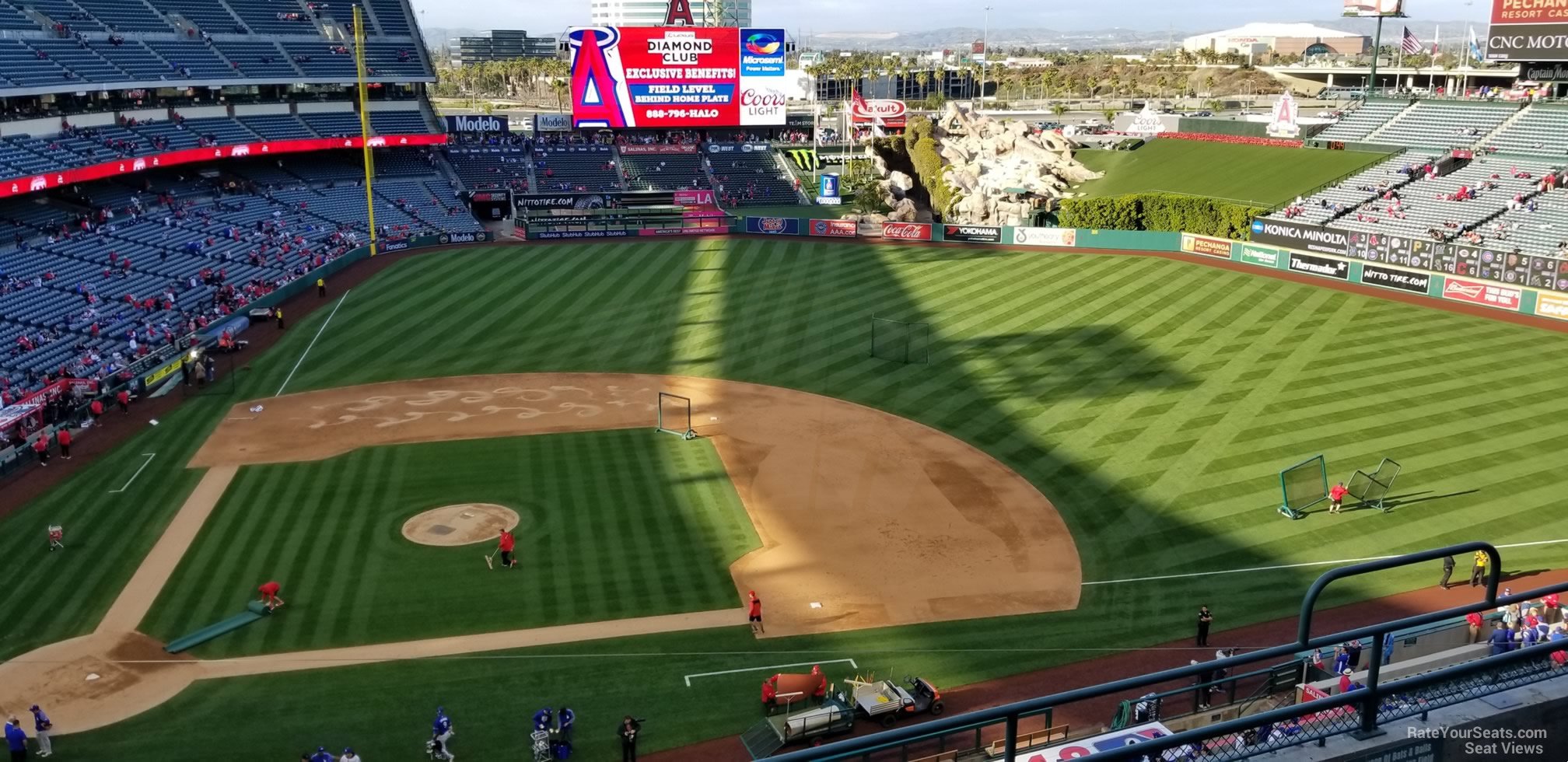 section 424, row e seat view  - angel stadium