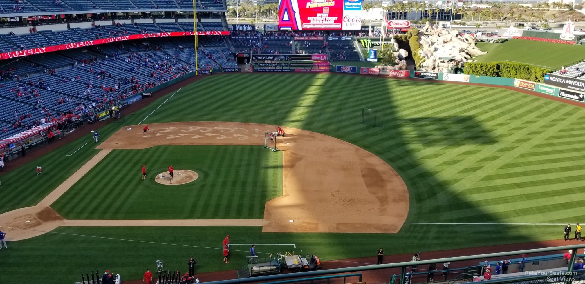 section 425, row e seat view  - angel stadium