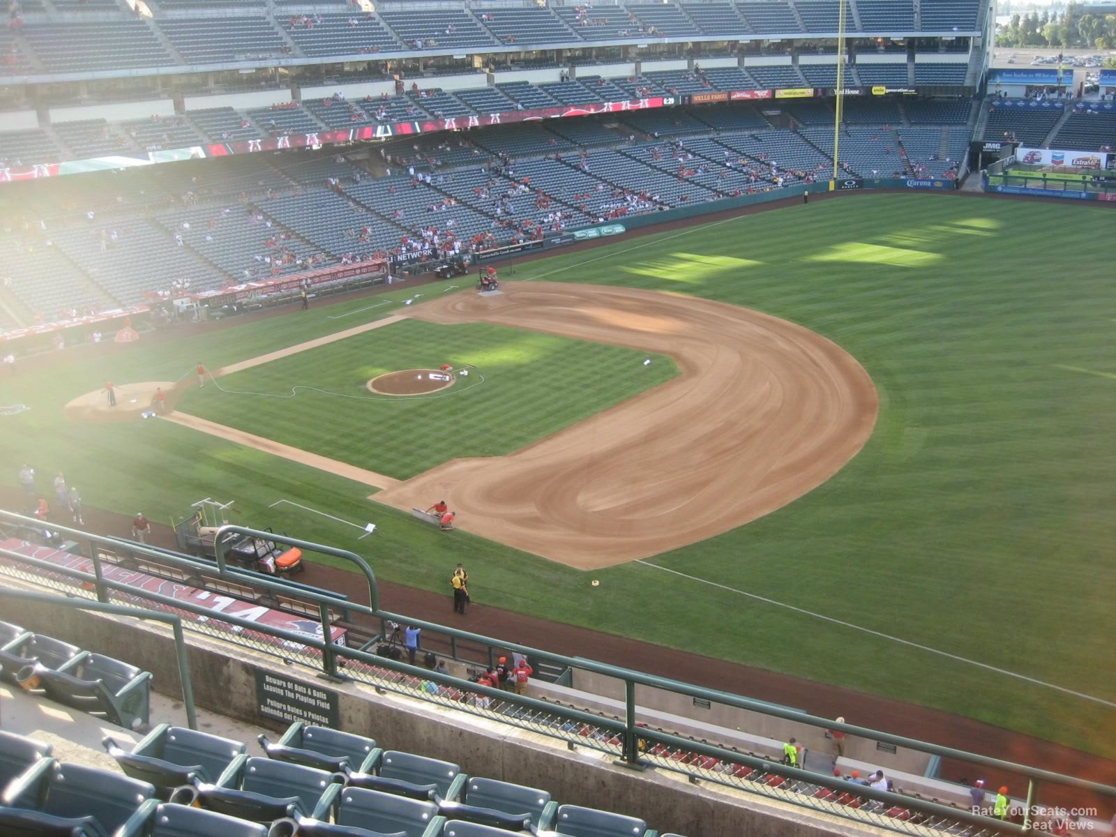 section 428, row f seat view  - angel stadium
