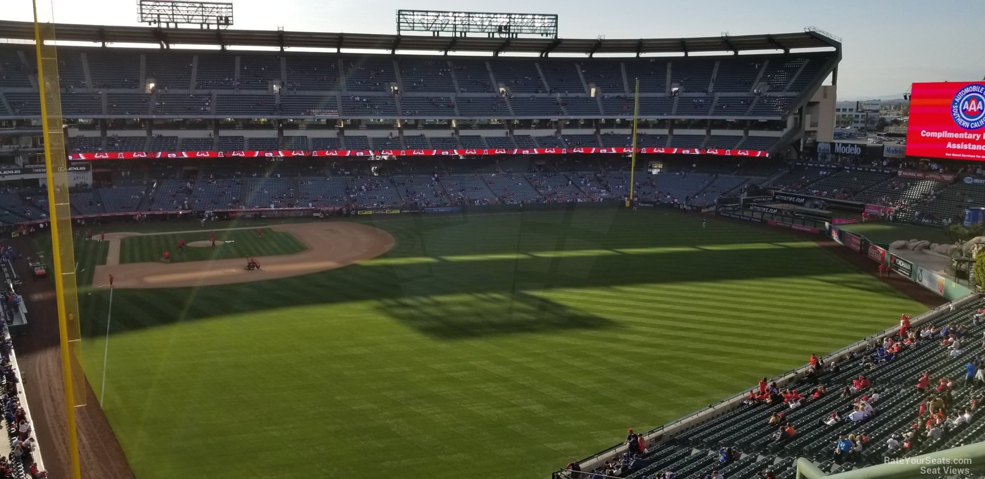 section 436, row e seat view  - angel stadium