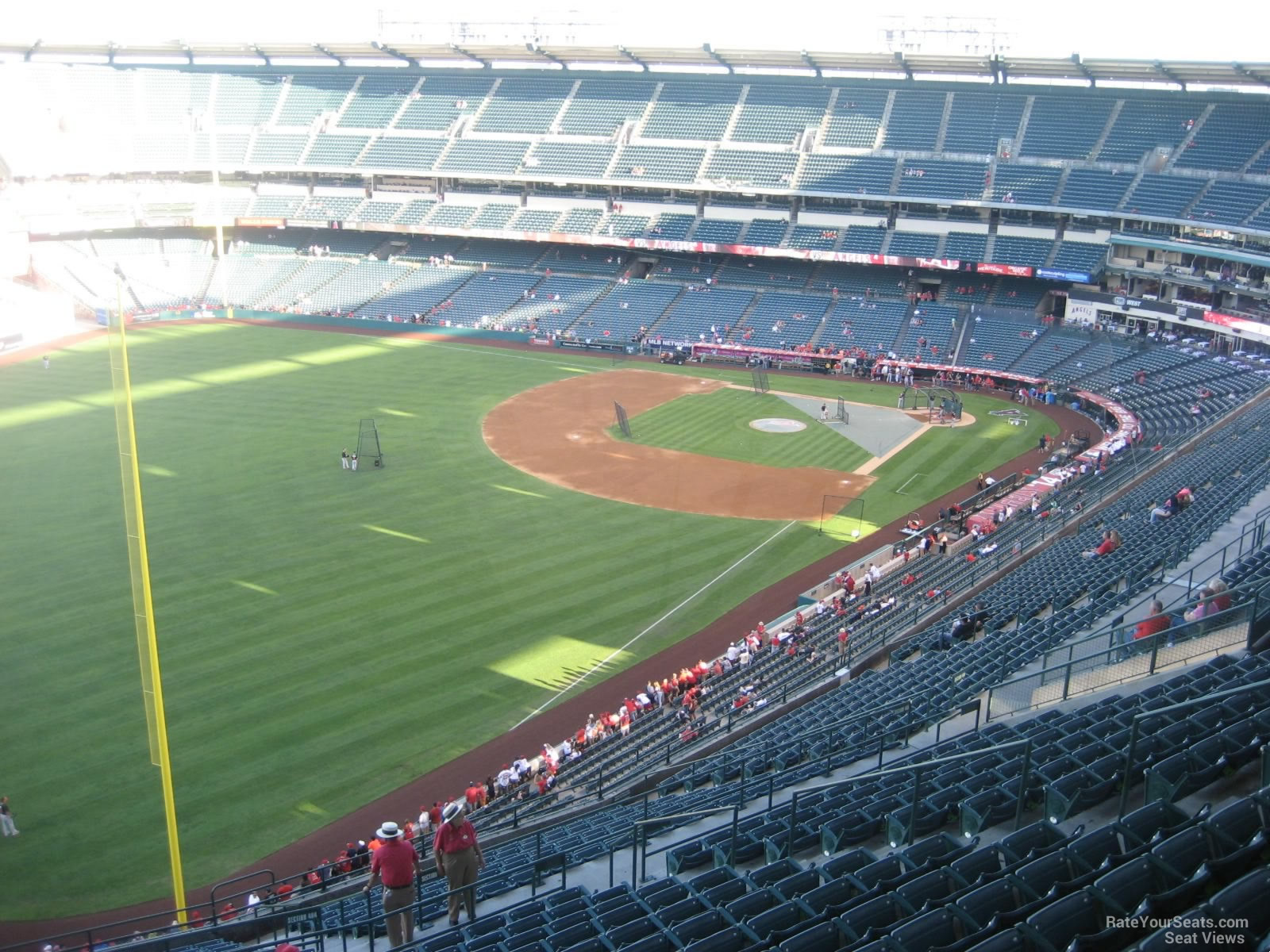 section 505, row r seat view  - angel stadium