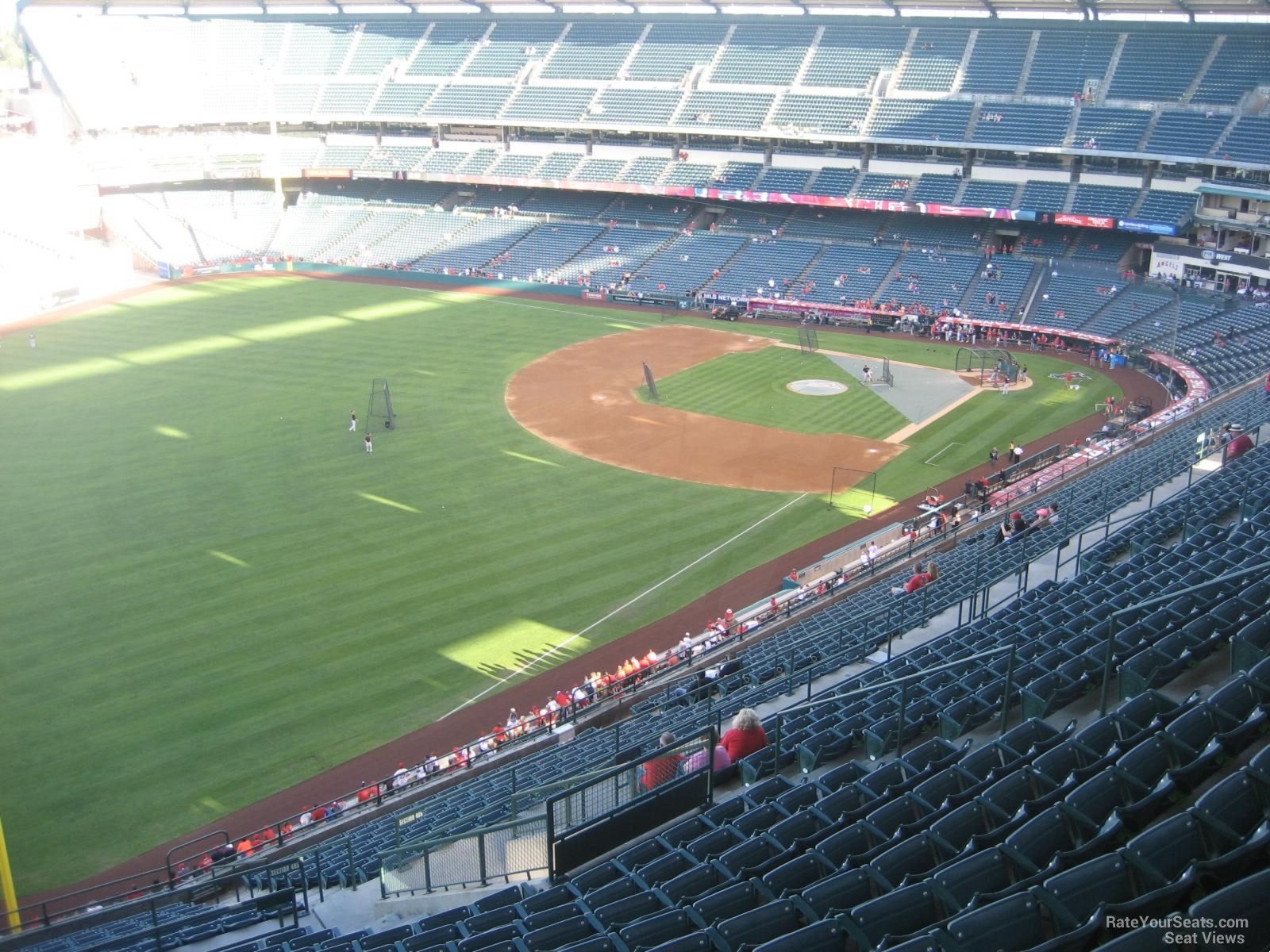 section 506, row r seat view  - angel stadium