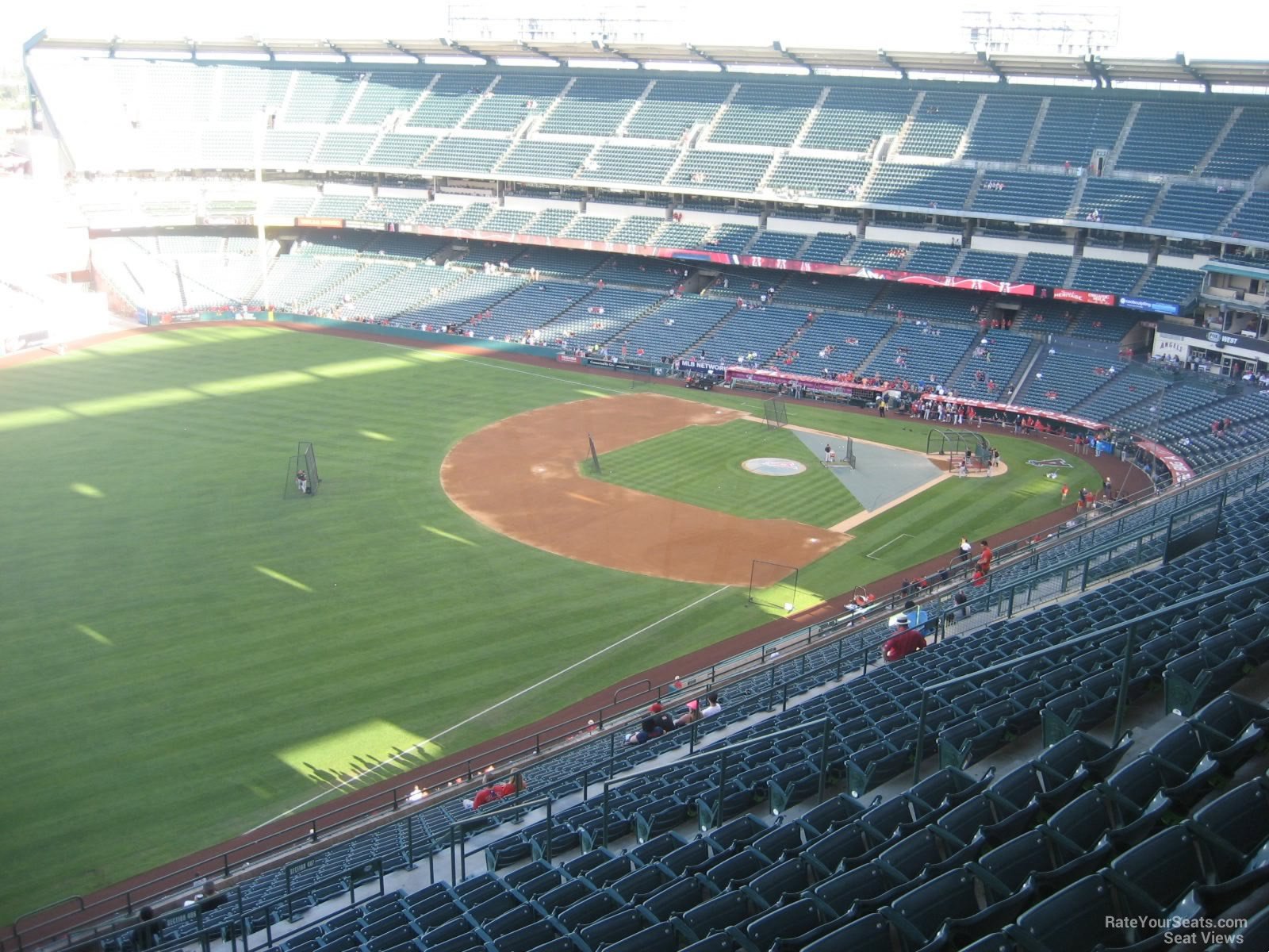 section 507, row r seat view  - angel stadium