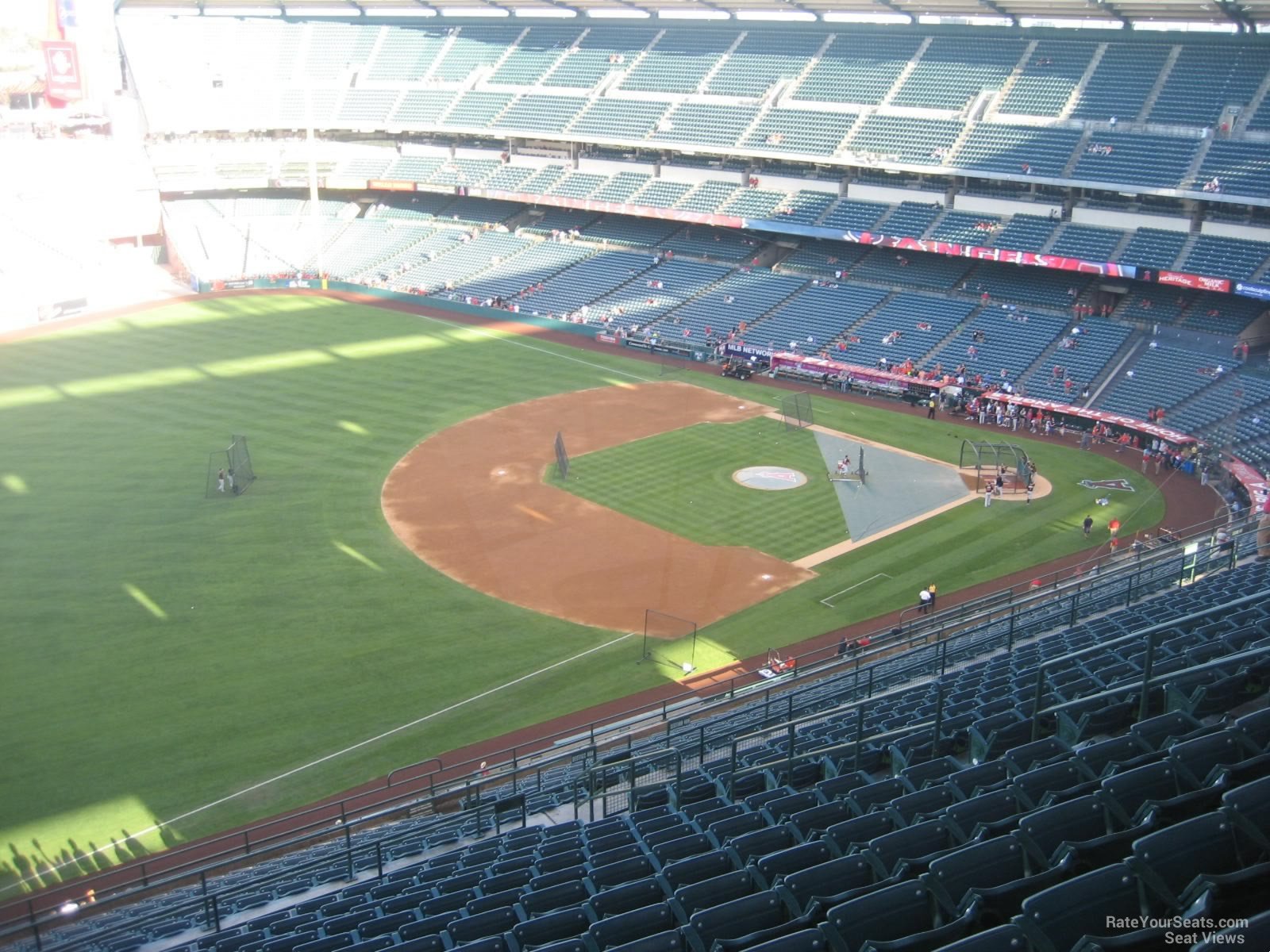 section 509, row r seat view  - angel stadium