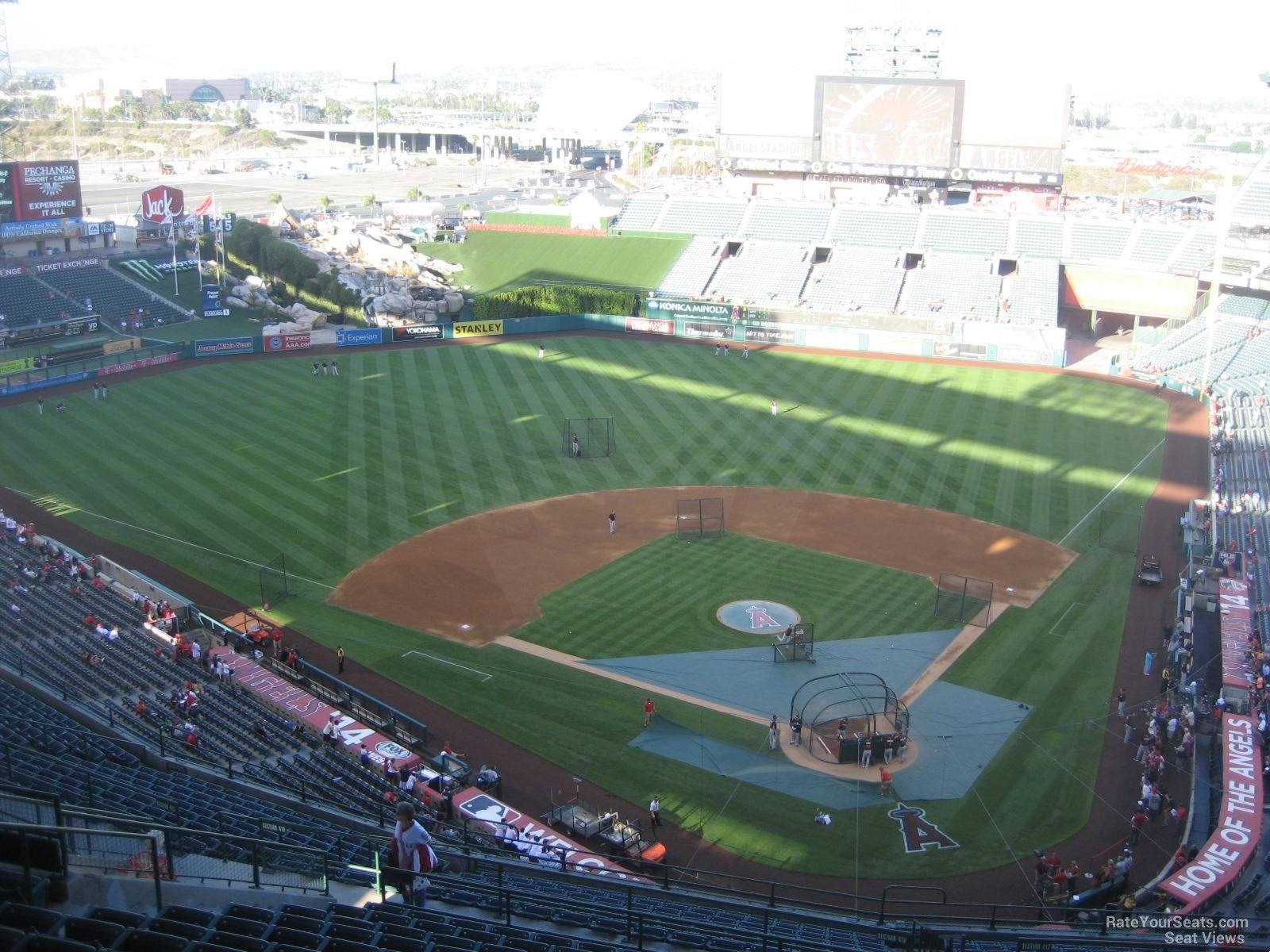 section 518, row r seat view  - angel stadium