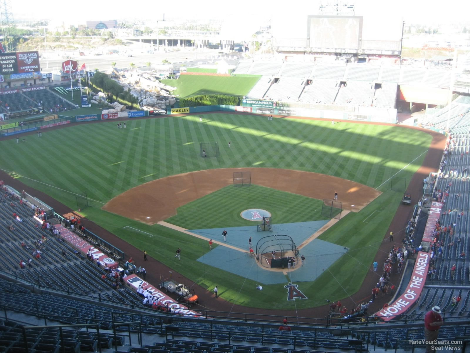 section 519, row r seat view  - angel stadium