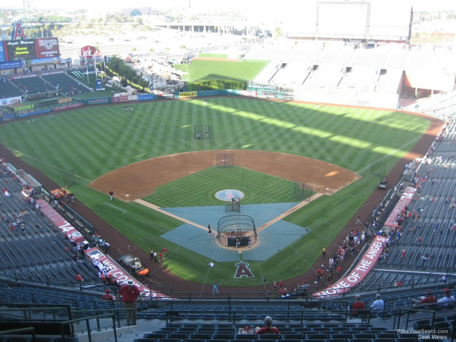 section 520, row r seat view  - angel stadium