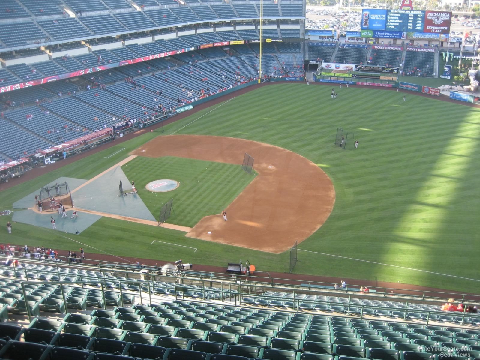 section 530, row r seat view  - angel stadium