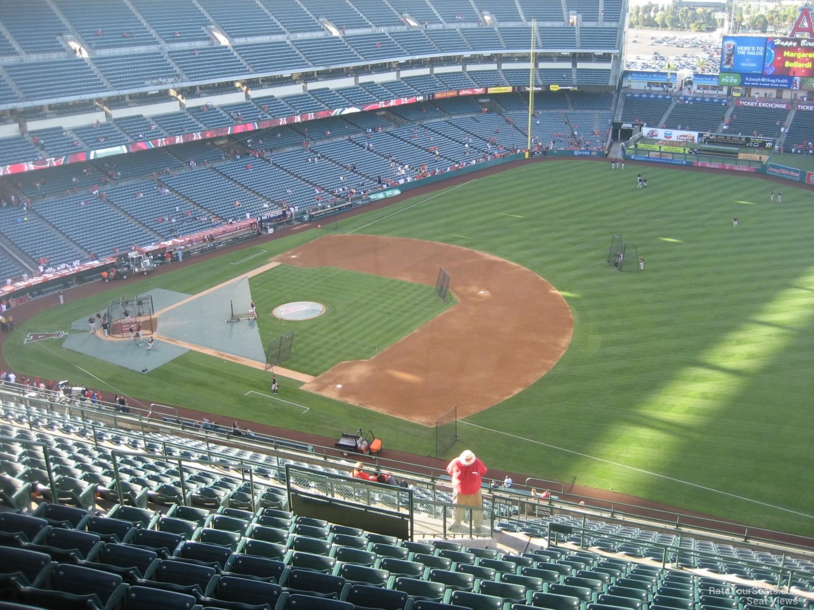 section 531, row r seat view  - angel stadium