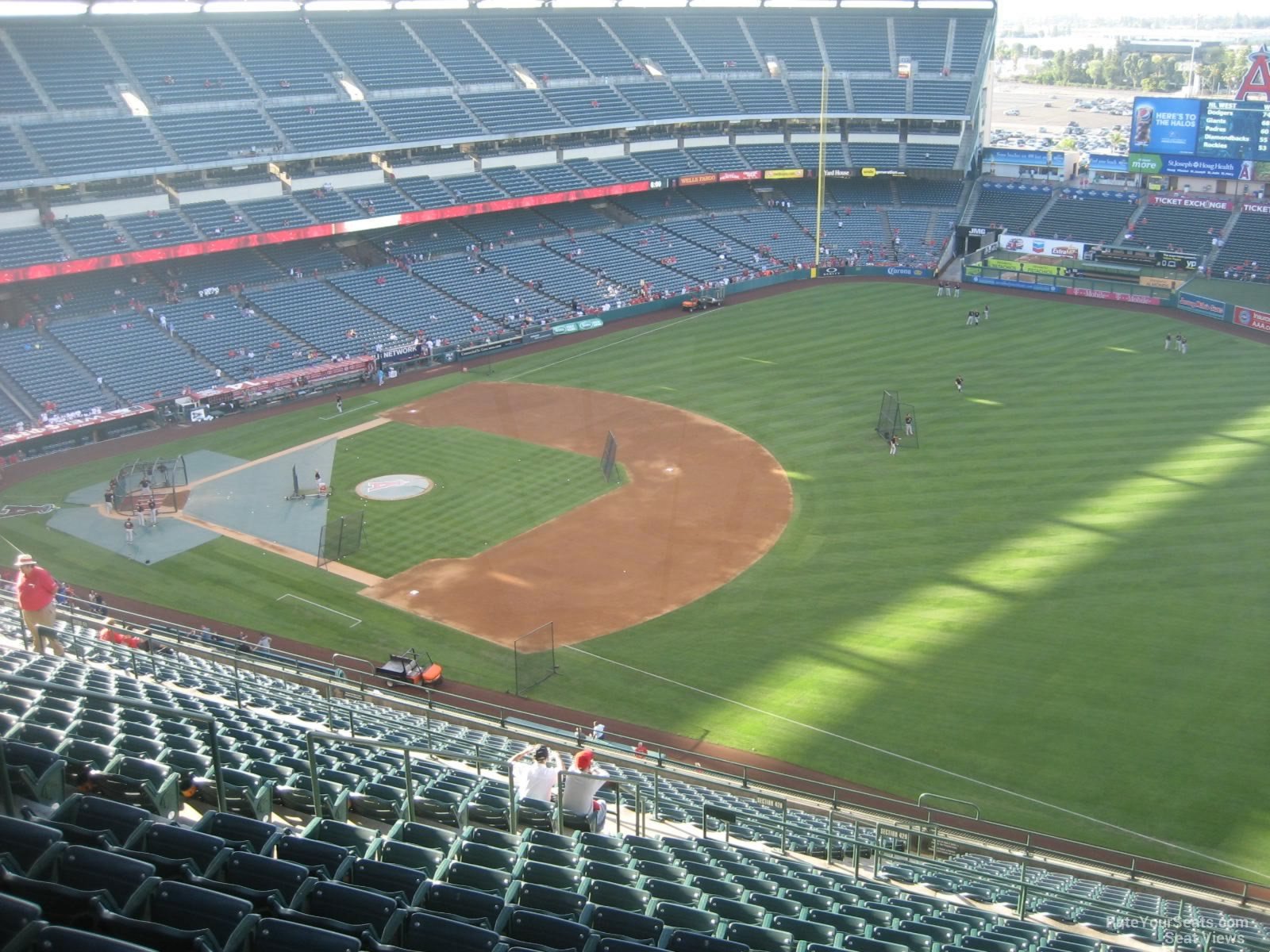 section 532, row r seat view  - angel stadium