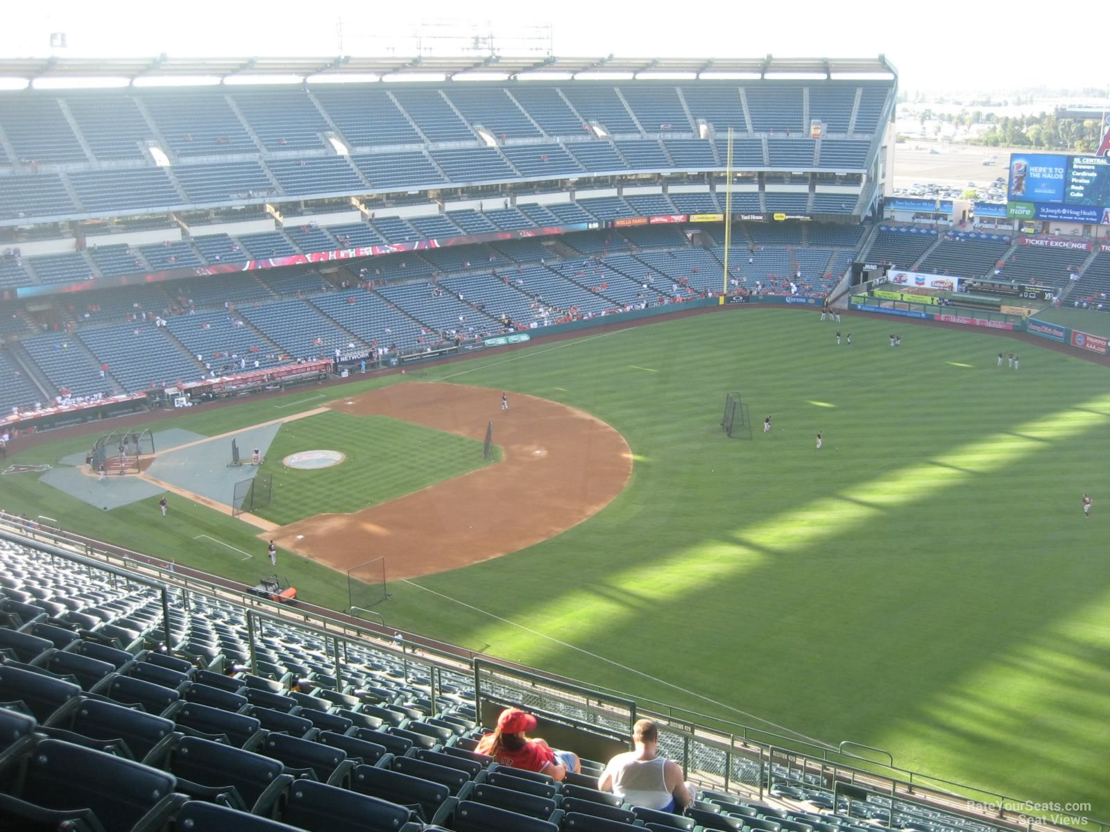 section 533, row r seat view  - angel stadium