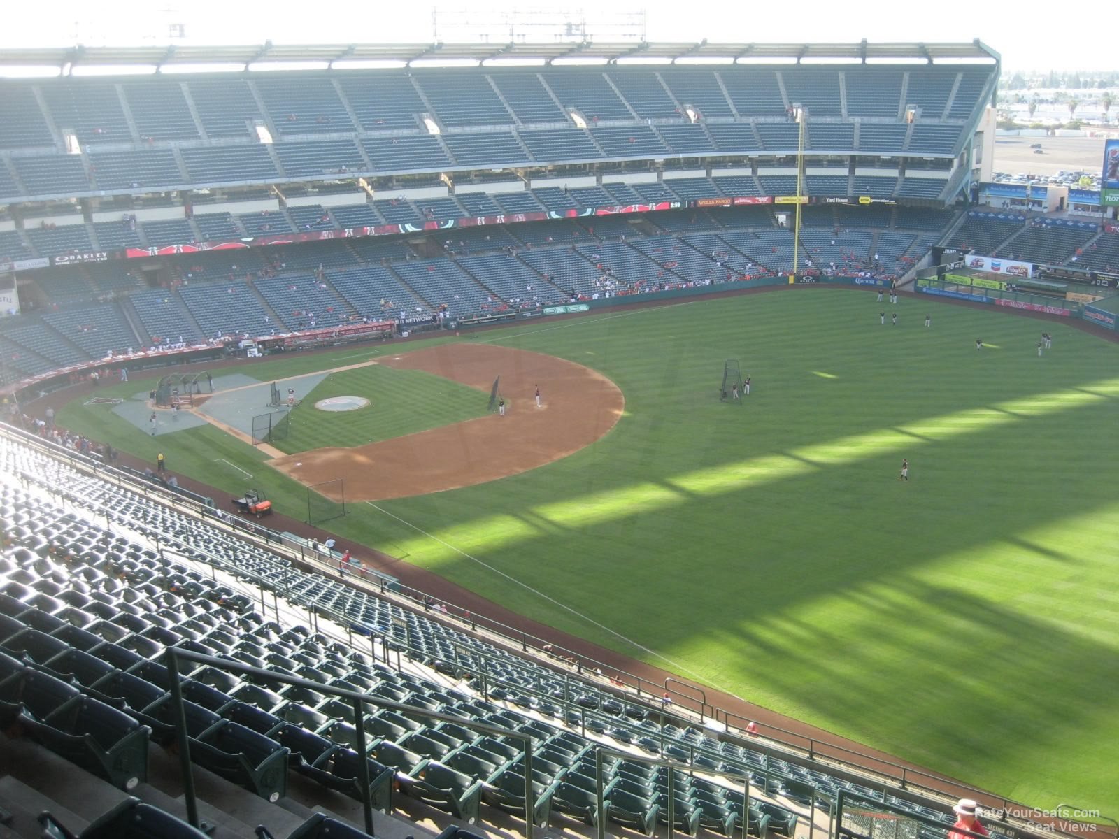 section 535, row r seat view  - angel stadium
