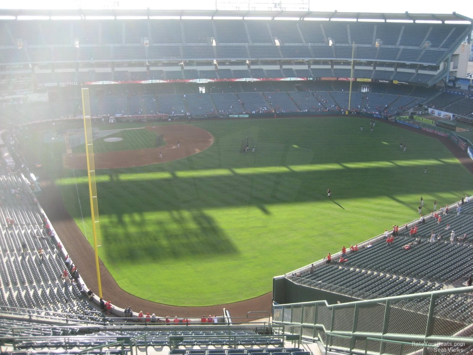 section 540, row r seat view  - angel stadium