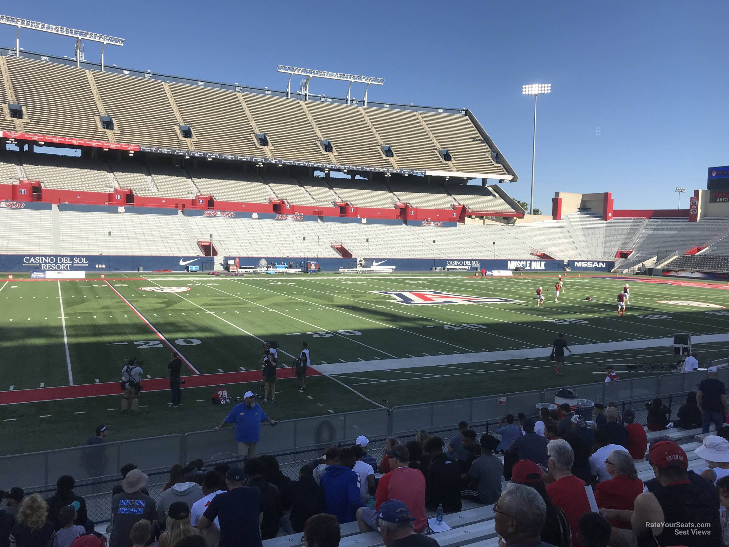 section 23, row 10 seat view  - arizona stadium