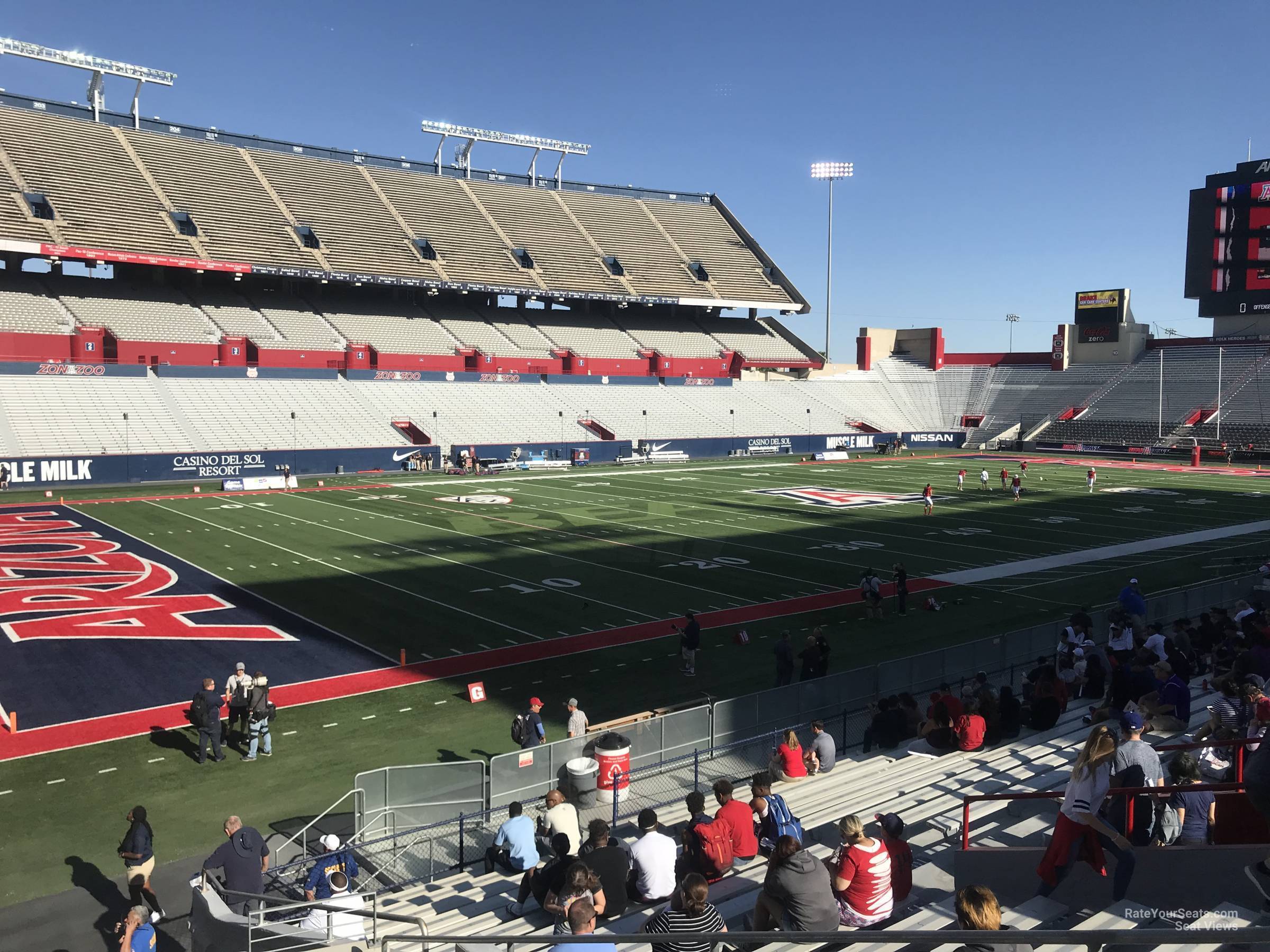 section 26, row 10 seat view  - arizona stadium