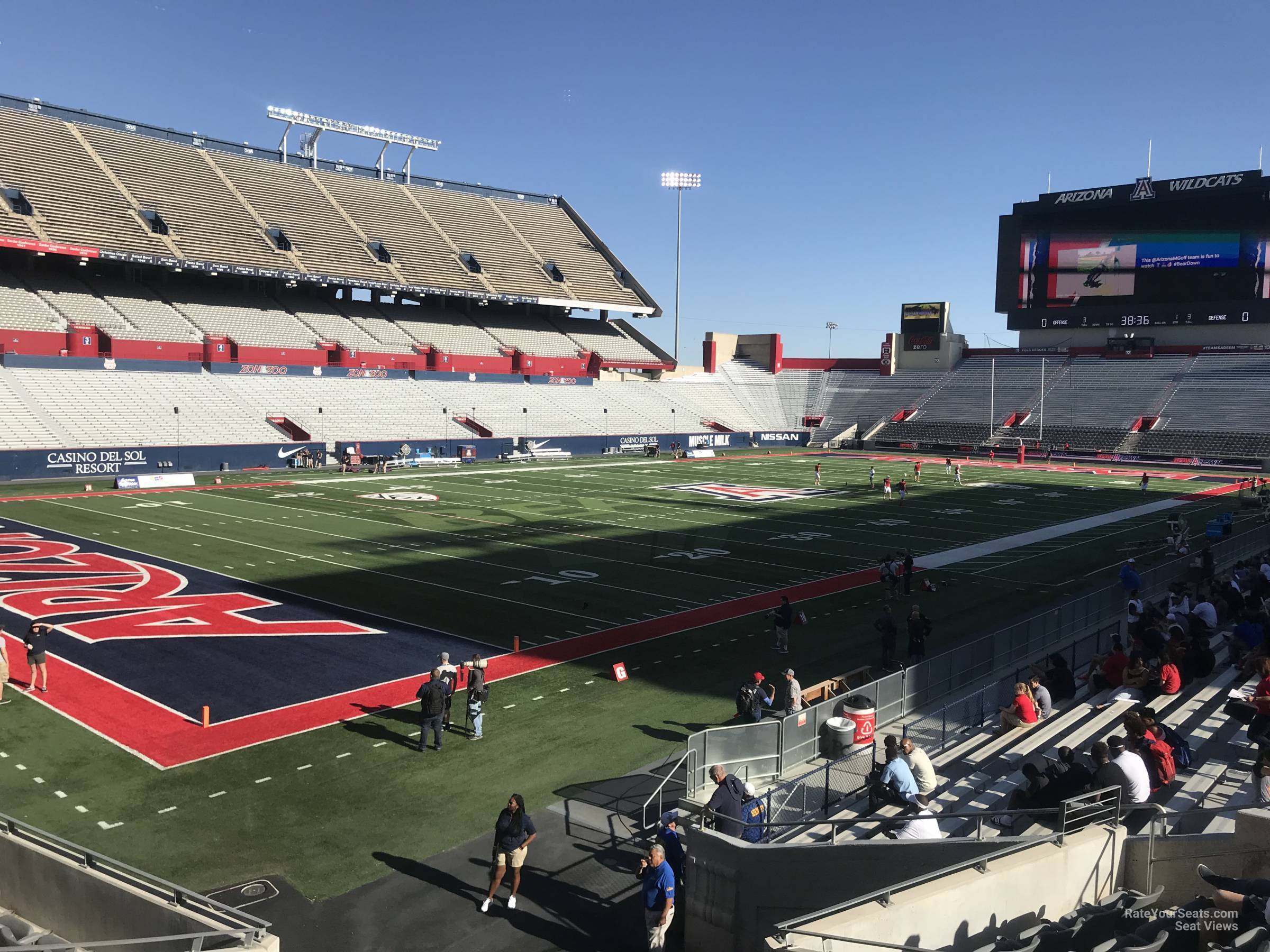 section 27, row 10 seat view  - arizona stadium