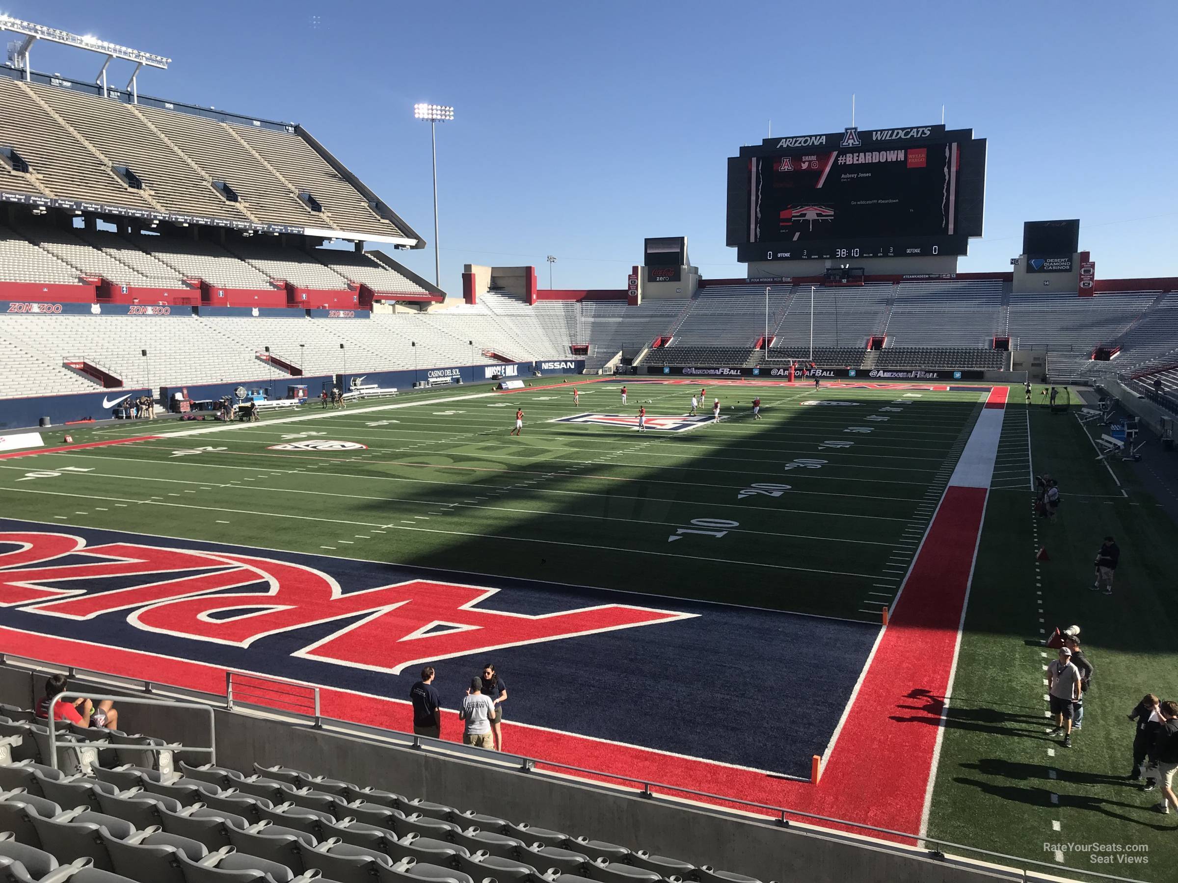 section 29, row 10 seat view  - arizona stadium