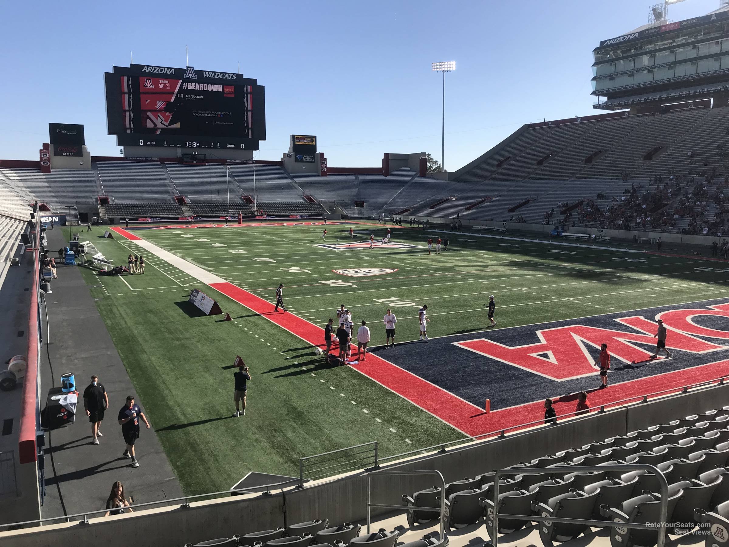 section 34, row 10 seat view  - arizona stadium