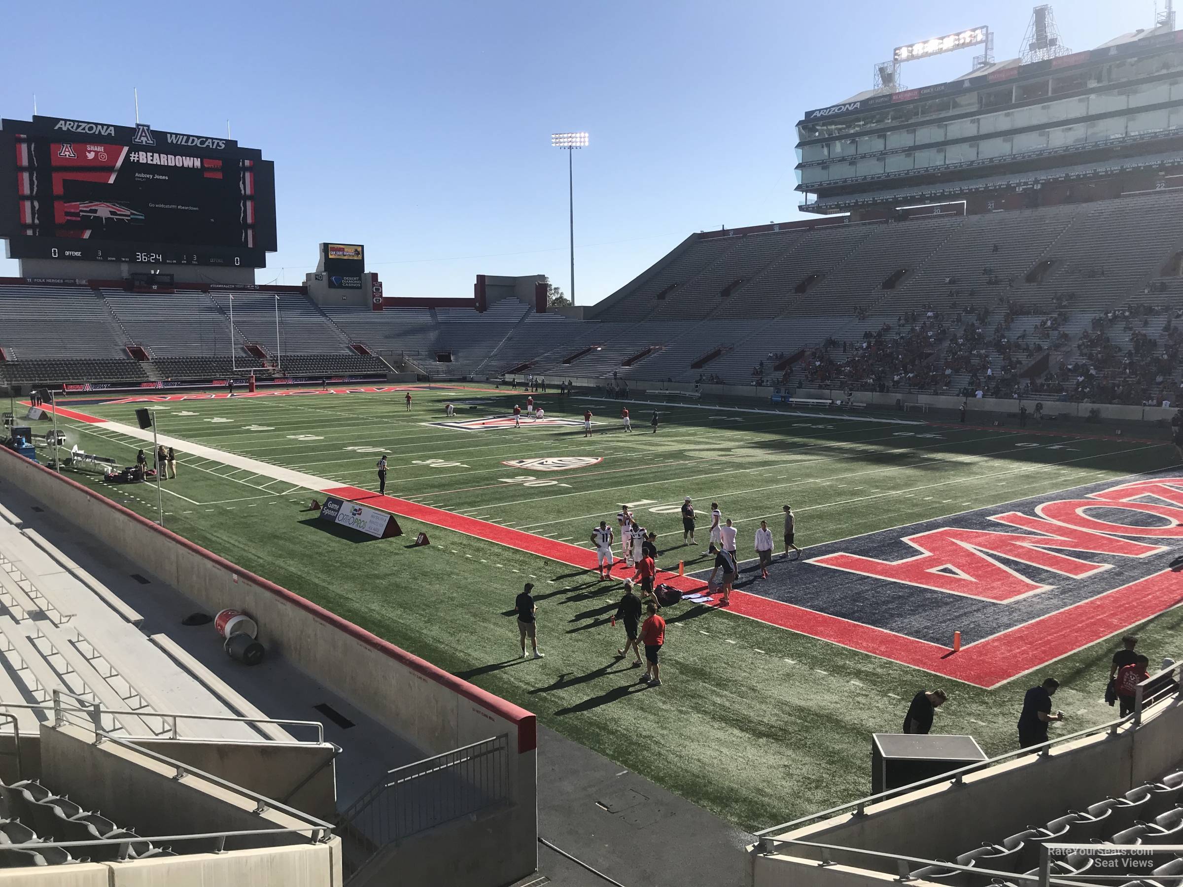 section 35, row 10 seat view  - arizona stadium