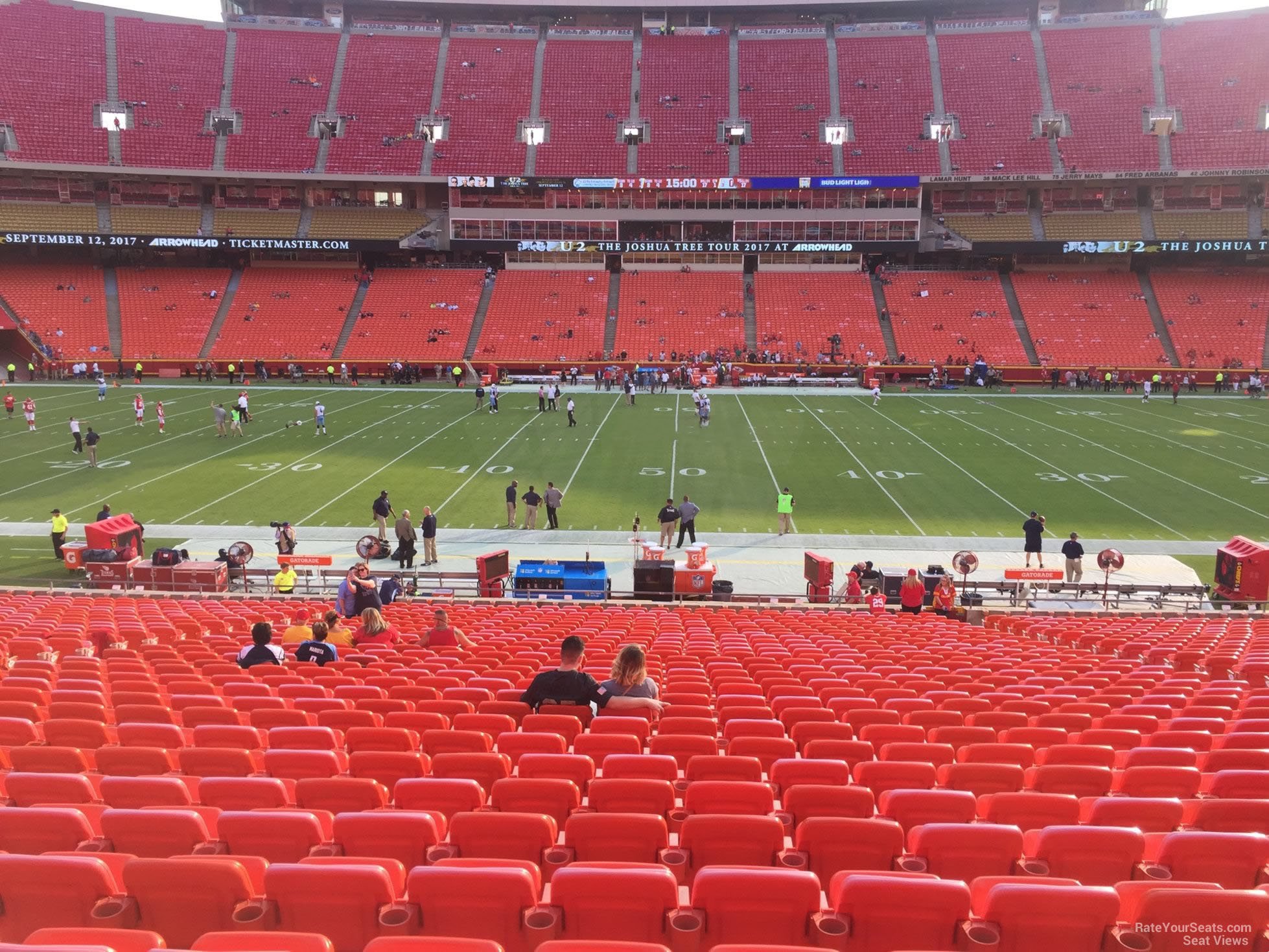 section 101, row 30 seat view  - arrowhead stadium