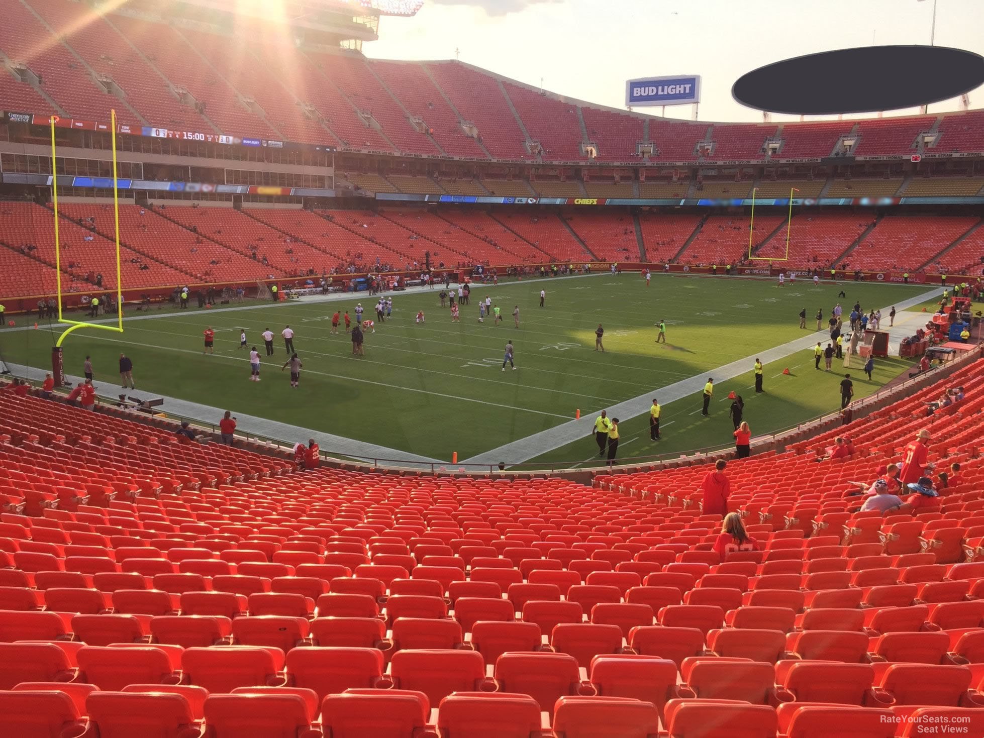 section 107, row 30 seat view  - arrowhead stadium