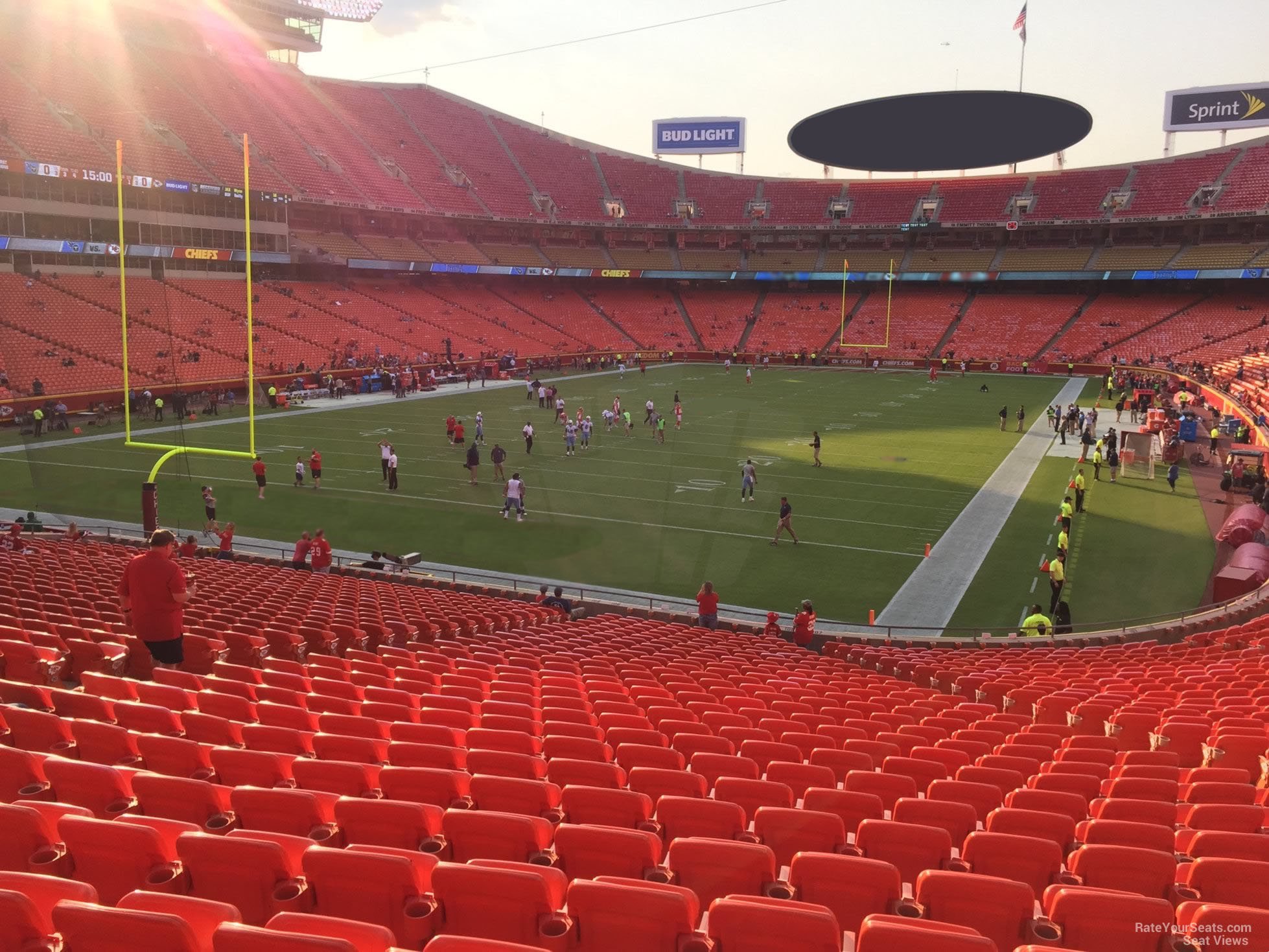 section 108, row 30 seat view  - arrowhead stadium