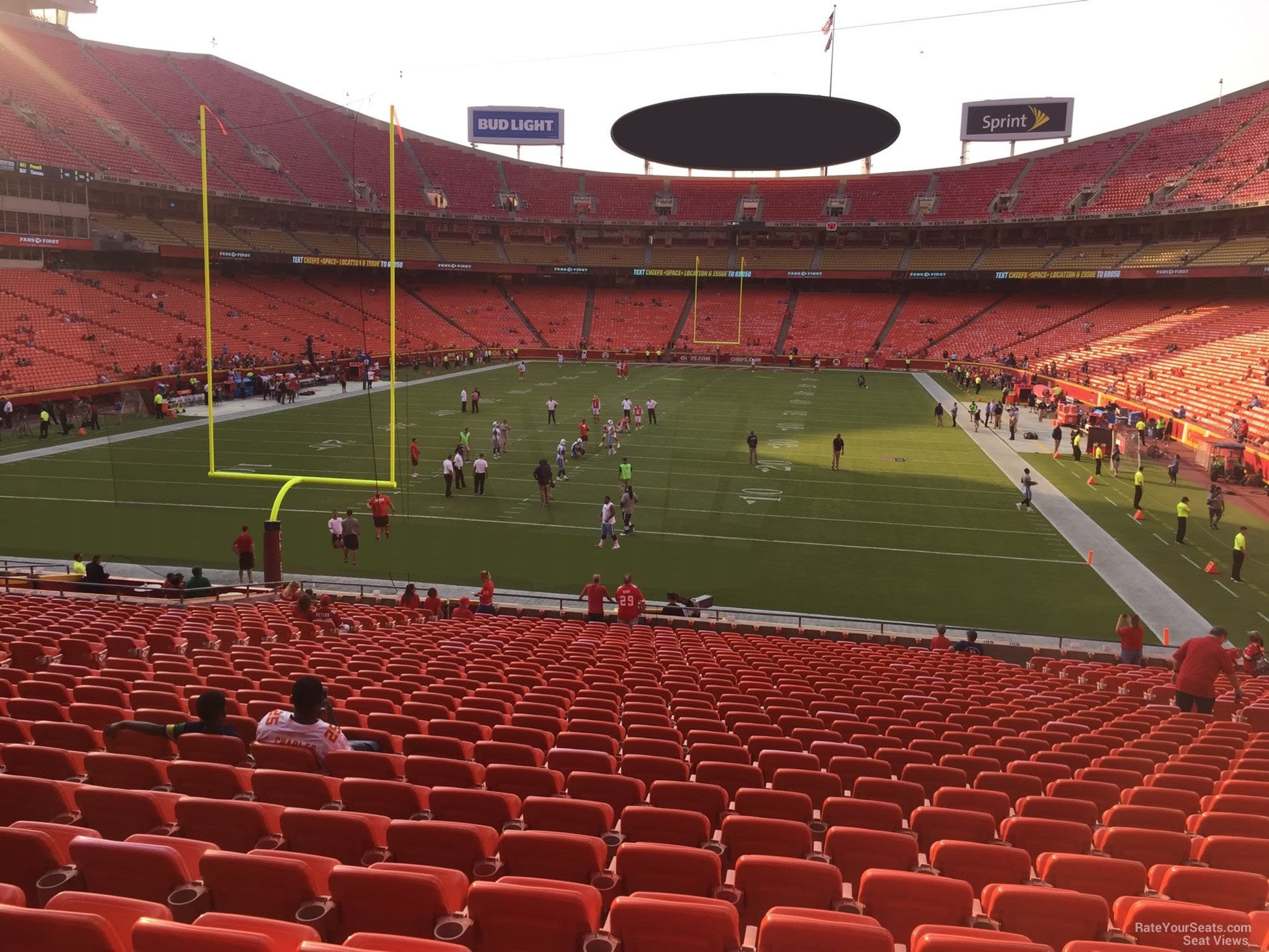 section 109, row 30 seat view  for football - arrowhead stadium