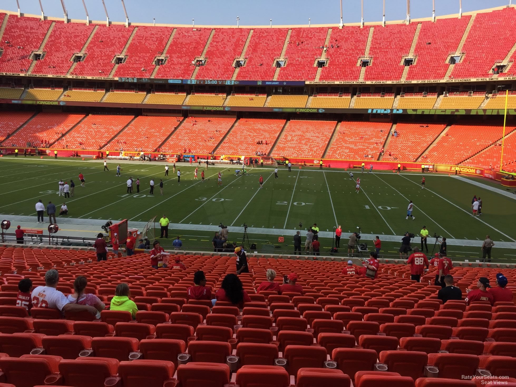 section 117, row 30 seat view  - arrowhead stadium