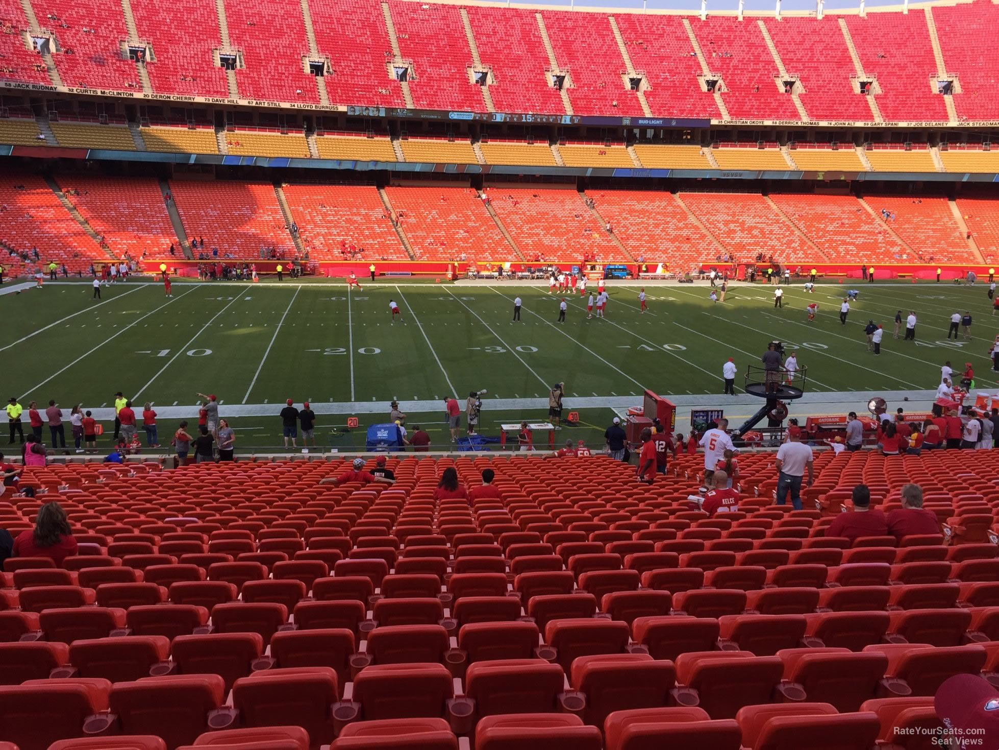 section 121, row 30 seat view  - arrowhead stadium