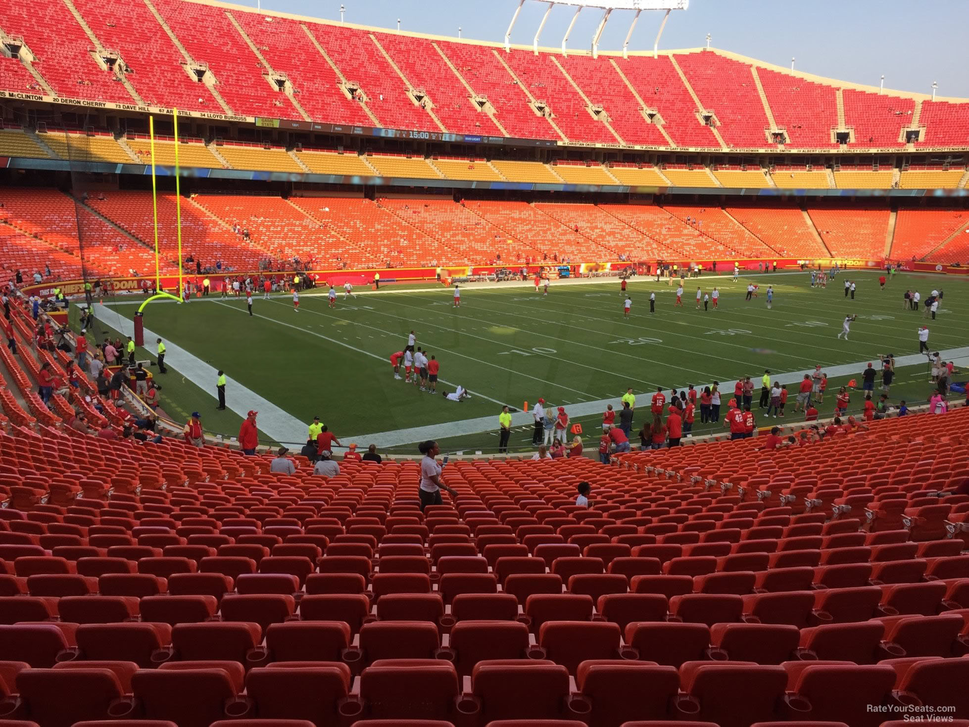 section 124, row 30 seat view  - arrowhead stadium