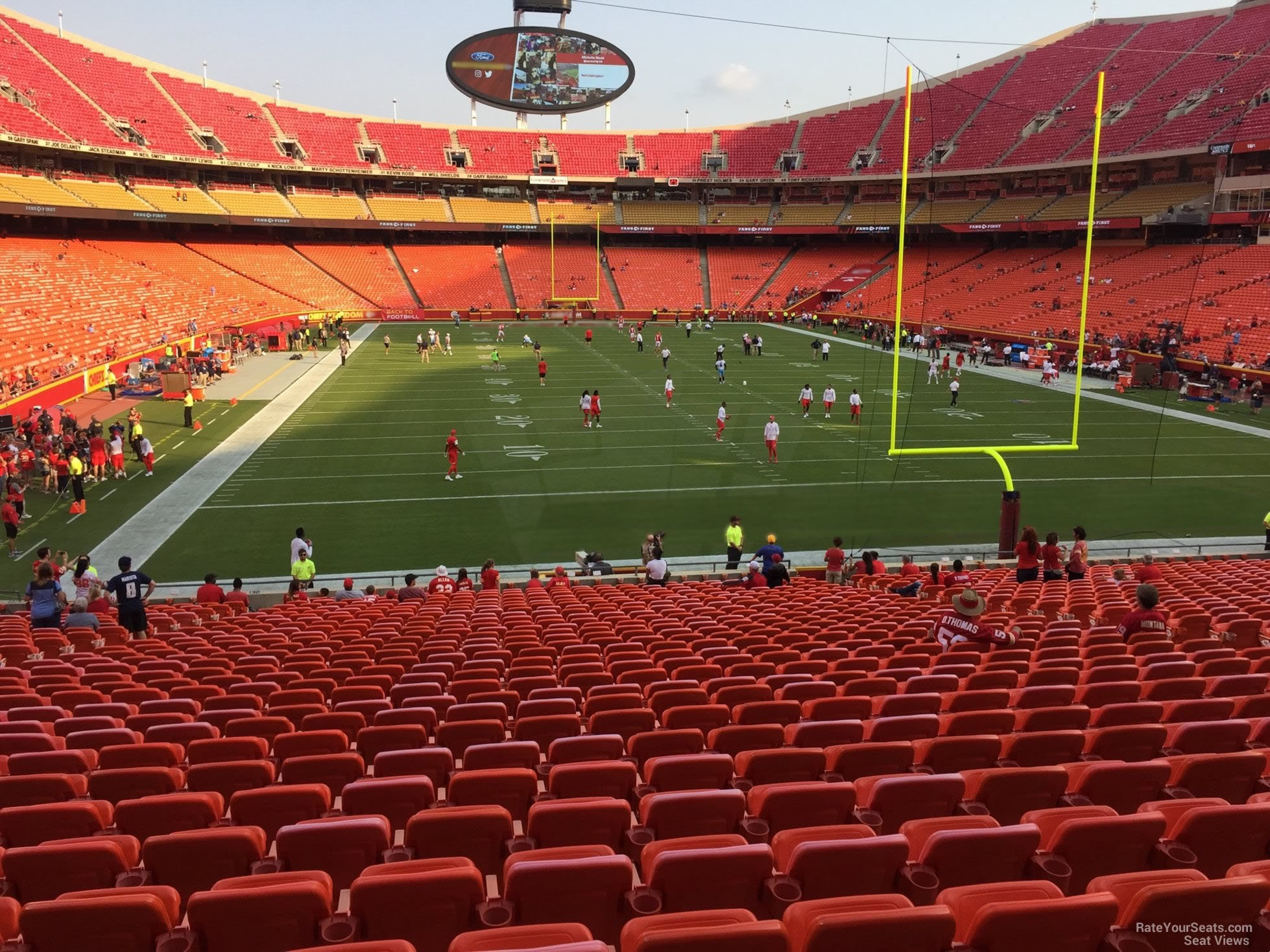 section 129, row 30 seat view  - arrowhead stadium