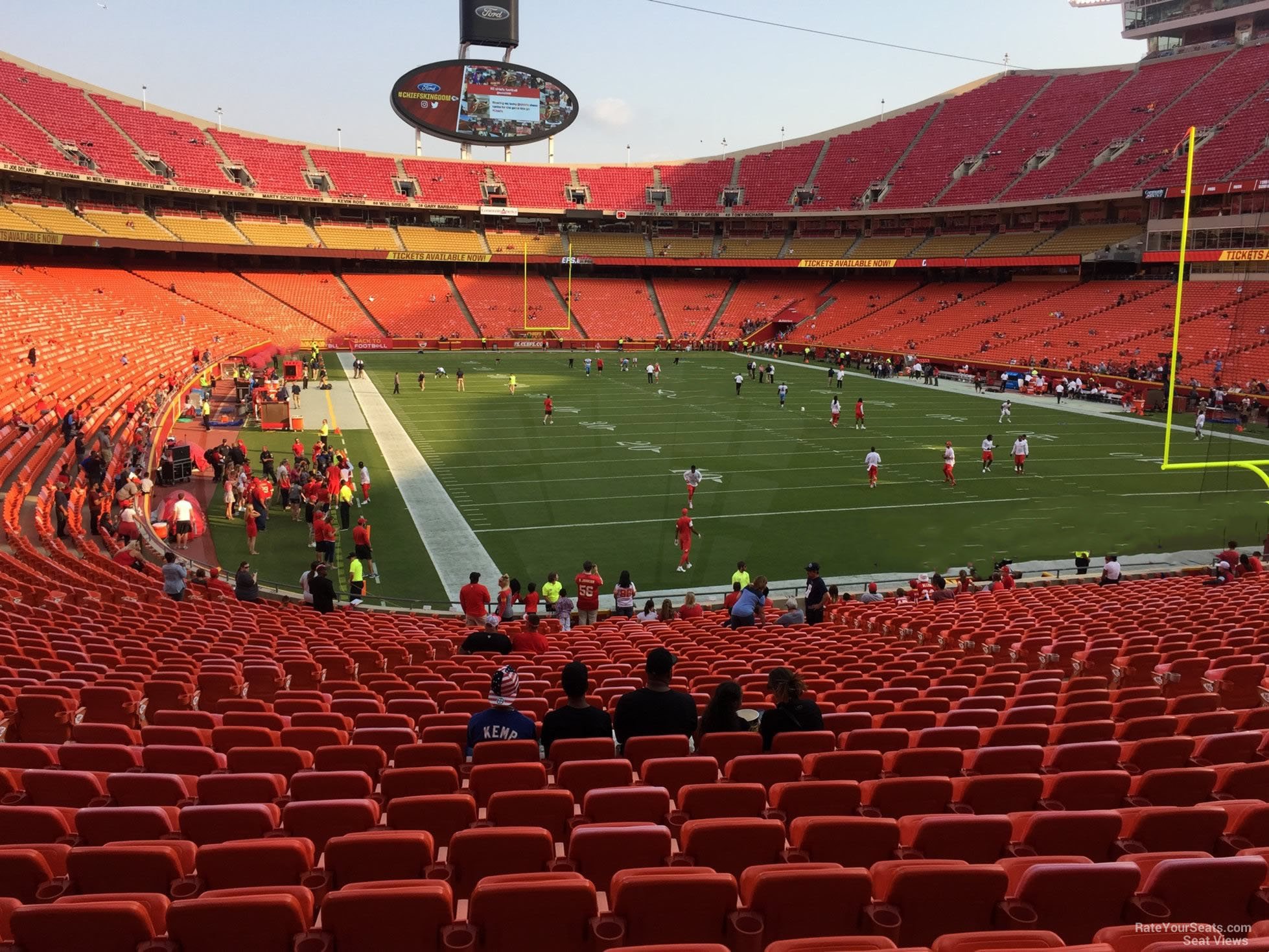 section 130, row 30 seat view  - arrowhead stadium