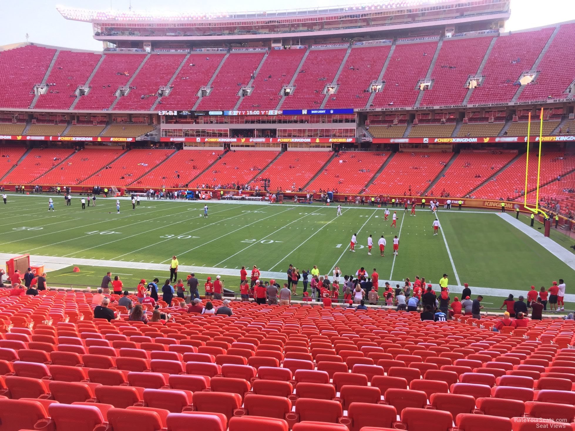 section 134, row 30 seat view  for football - arrowhead stadium