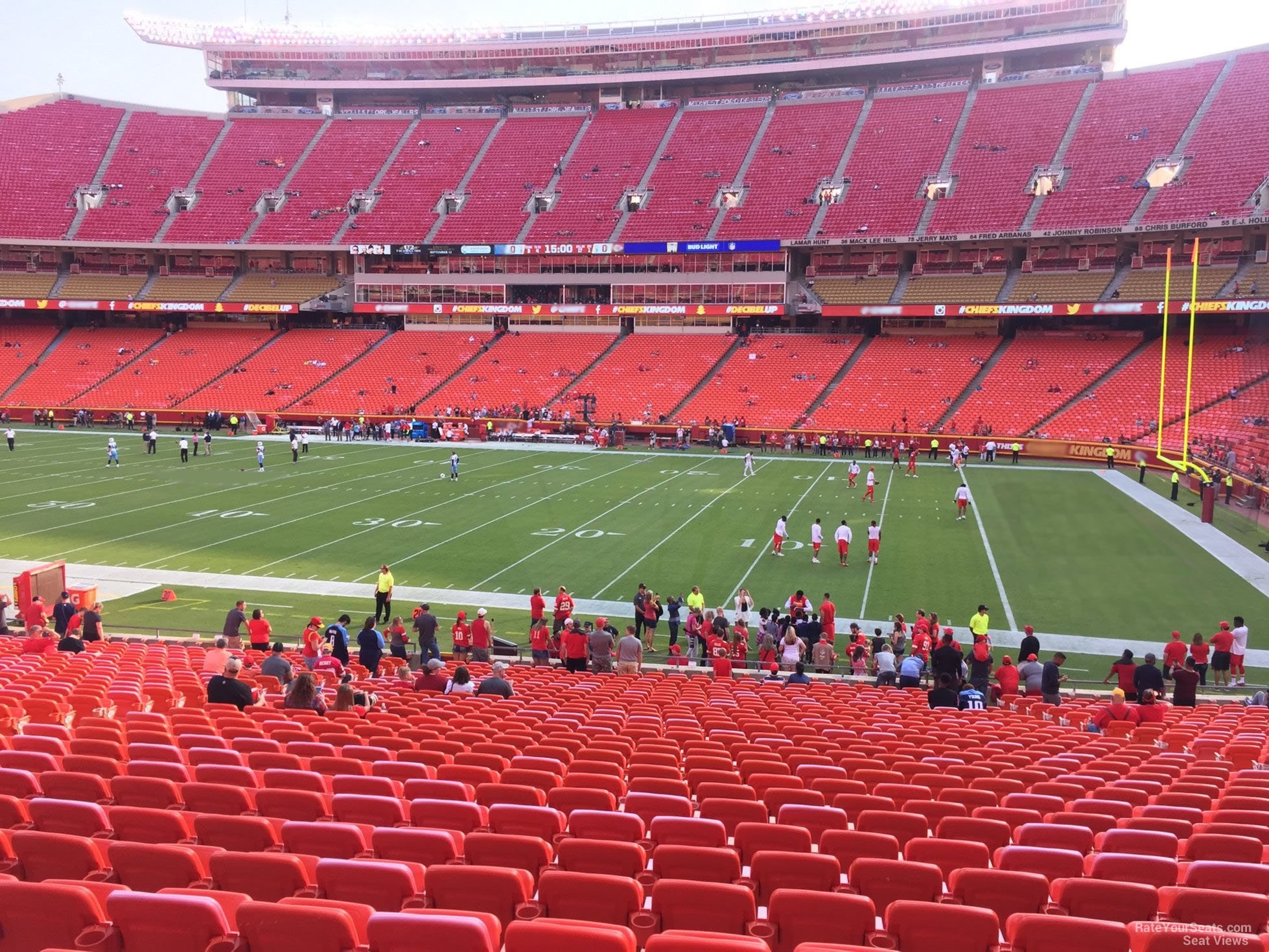 section 134, row 30 seat view  - arrowhead stadium