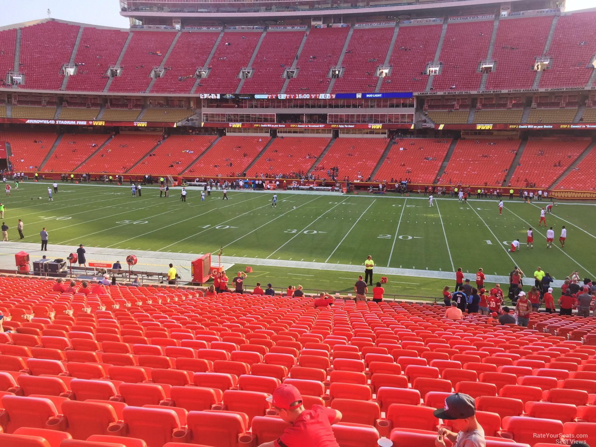 section 135, row 30 seat view  for football - arrowhead stadium