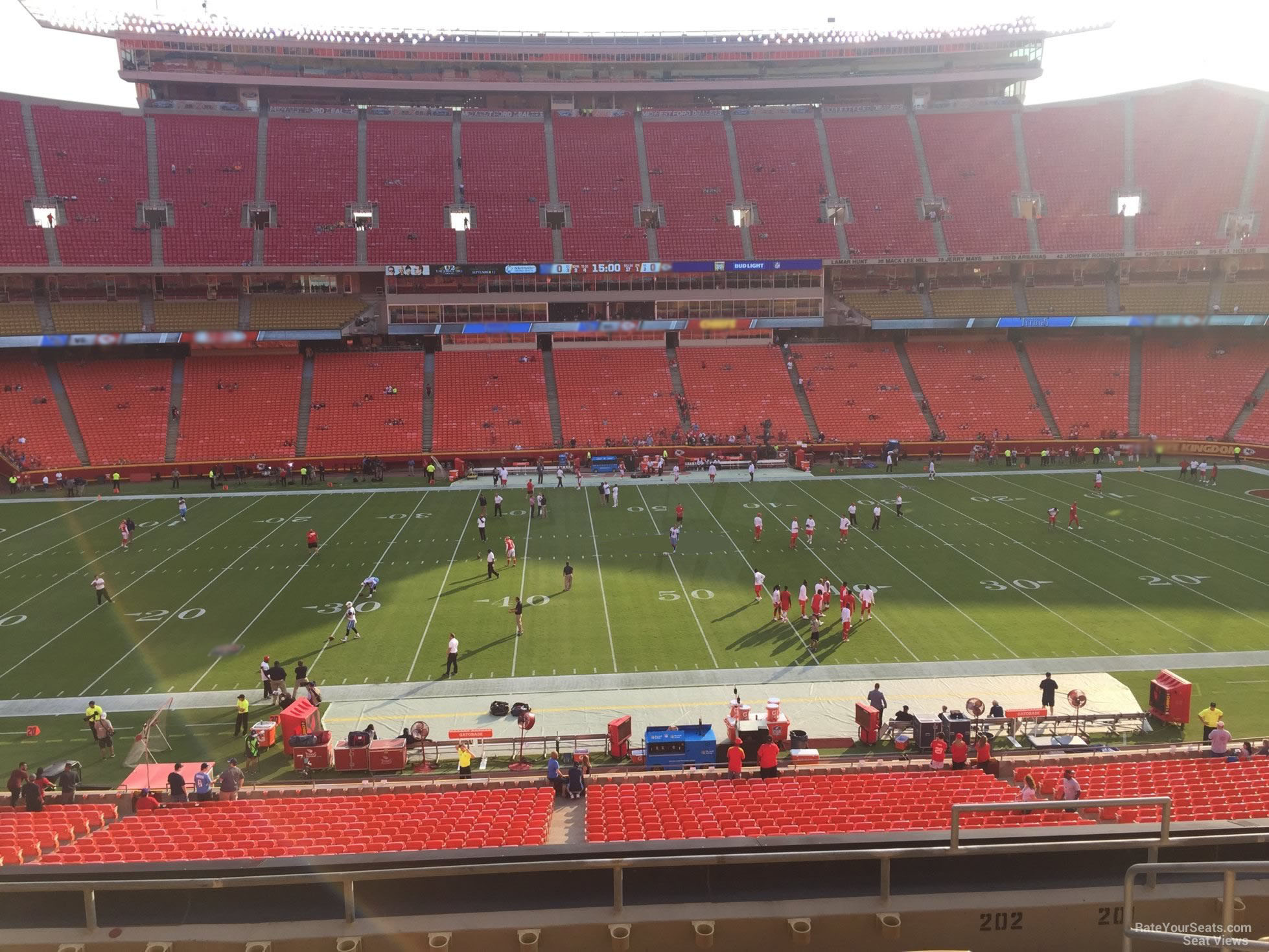 section 202, row 7 seat view  - arrowhead stadium