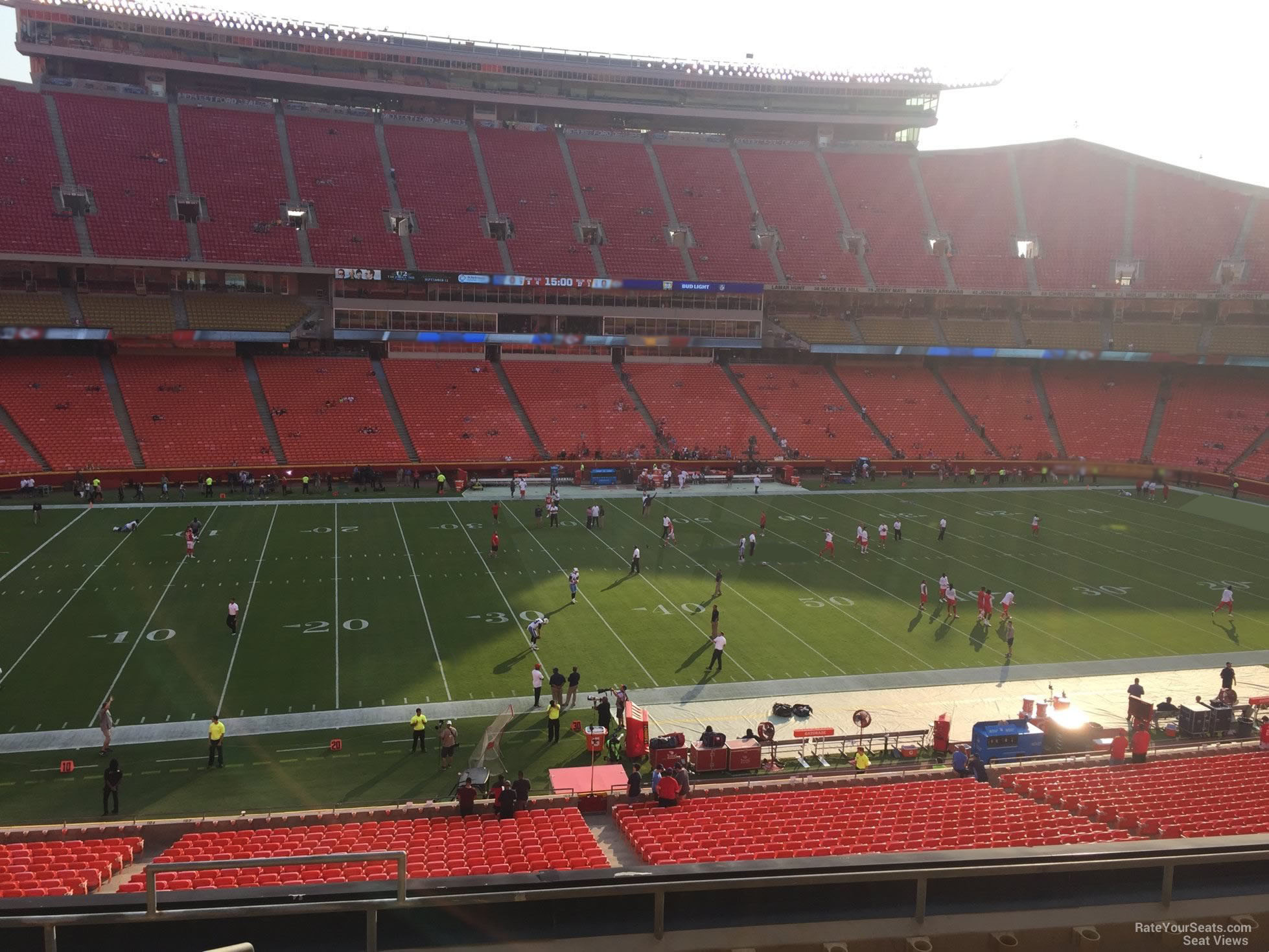 section 203, row 7 seat view  for football - arrowhead stadium
