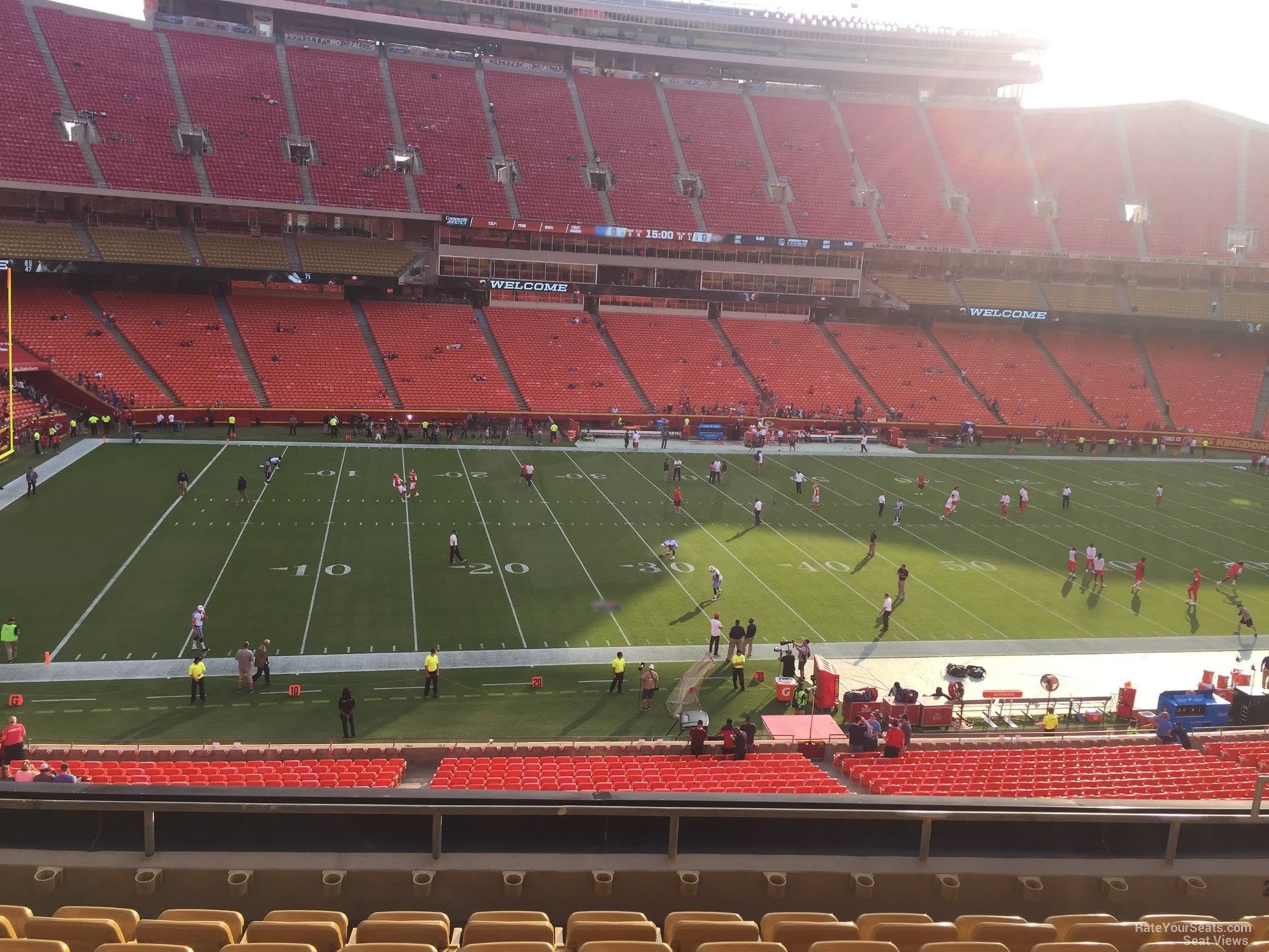 section 204, row 7 seat view  for football - arrowhead stadium