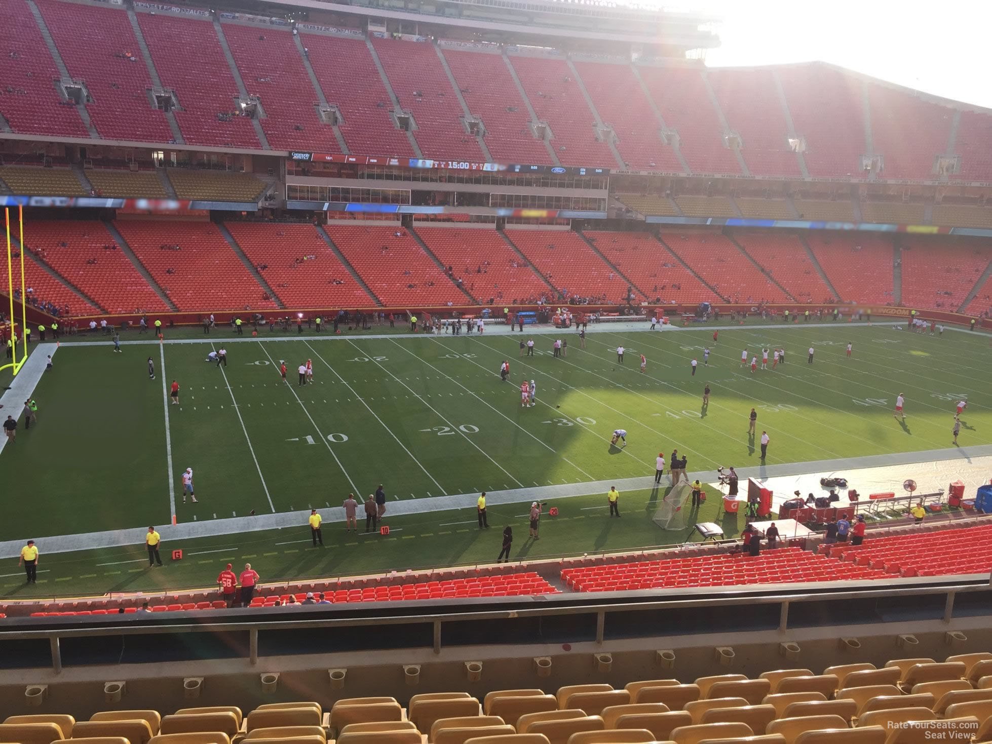 section 205, row 7 seat view  - arrowhead stadium