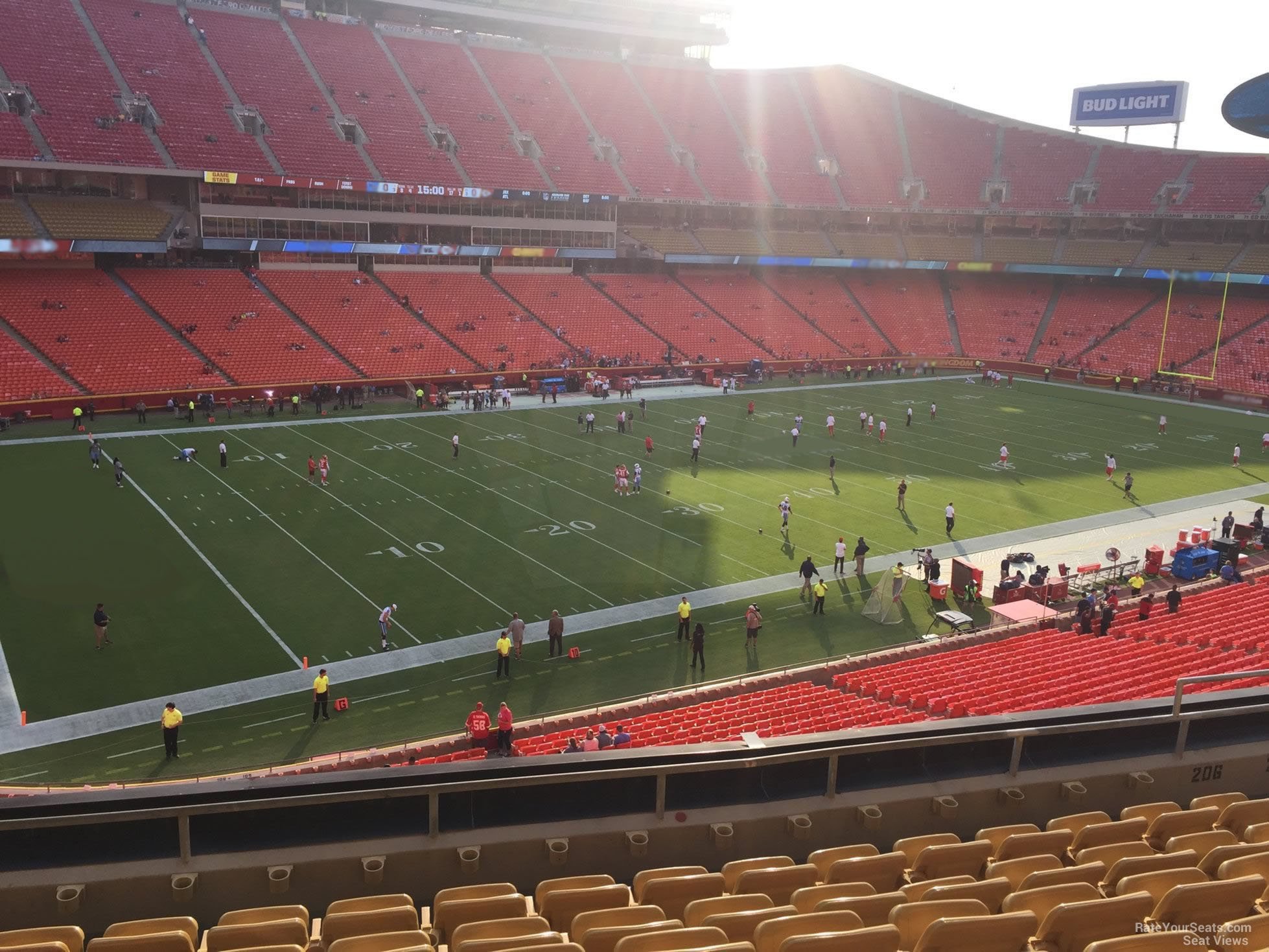 section 206, row 7 seat view  - arrowhead stadium